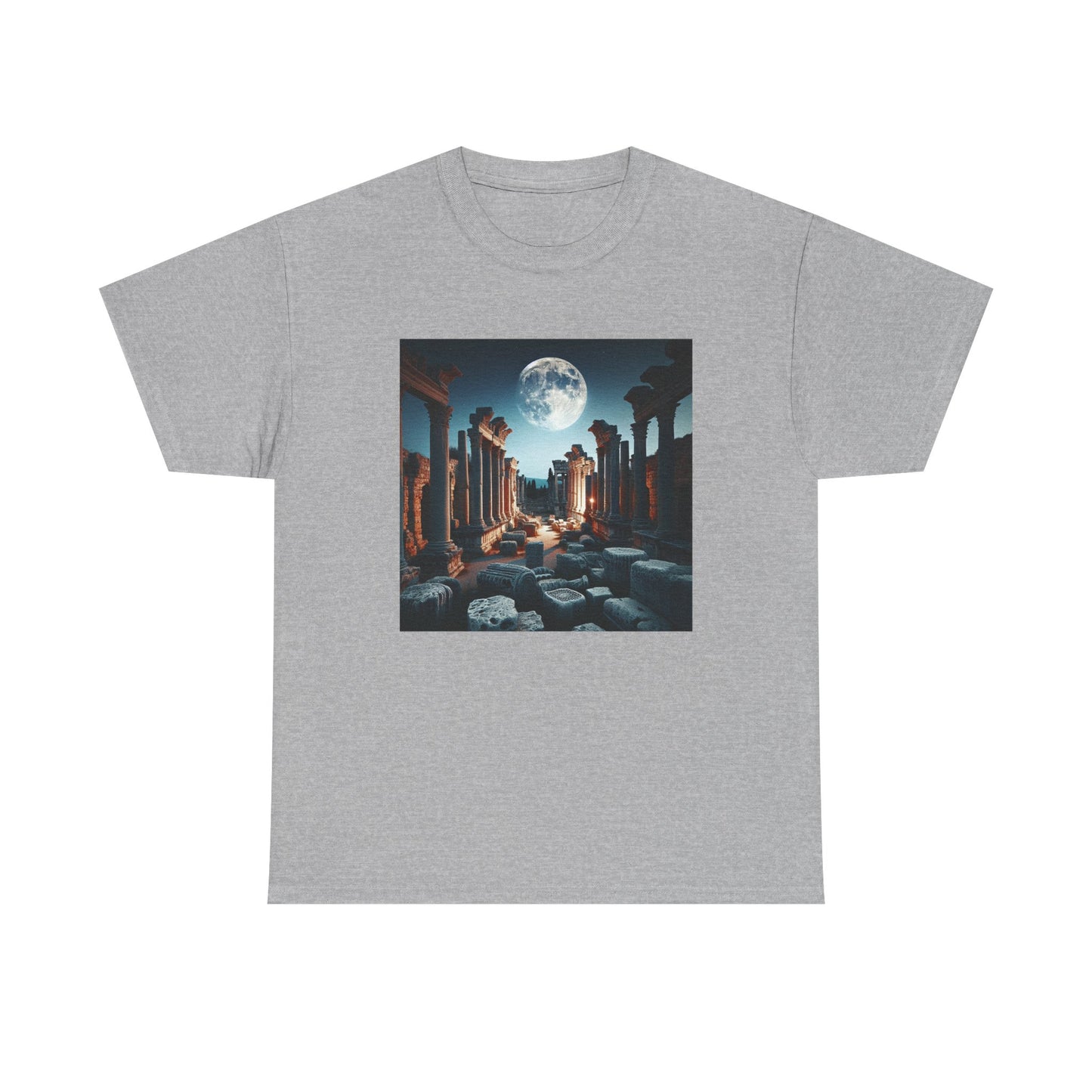 Moonlit Echoes: Ancient Ruins Aglow T-Shirt