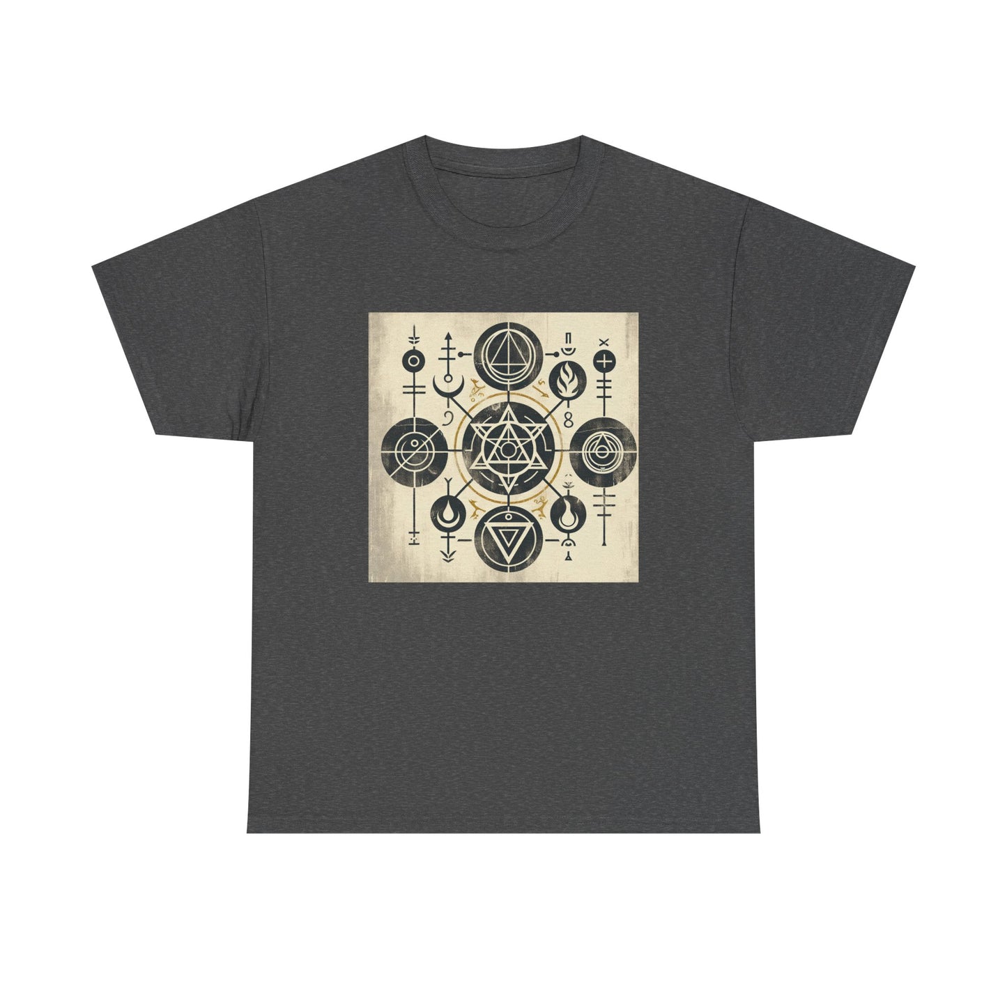 Grunge Alchemy: Mystical Symbols Unleashed in Style T-Shirt