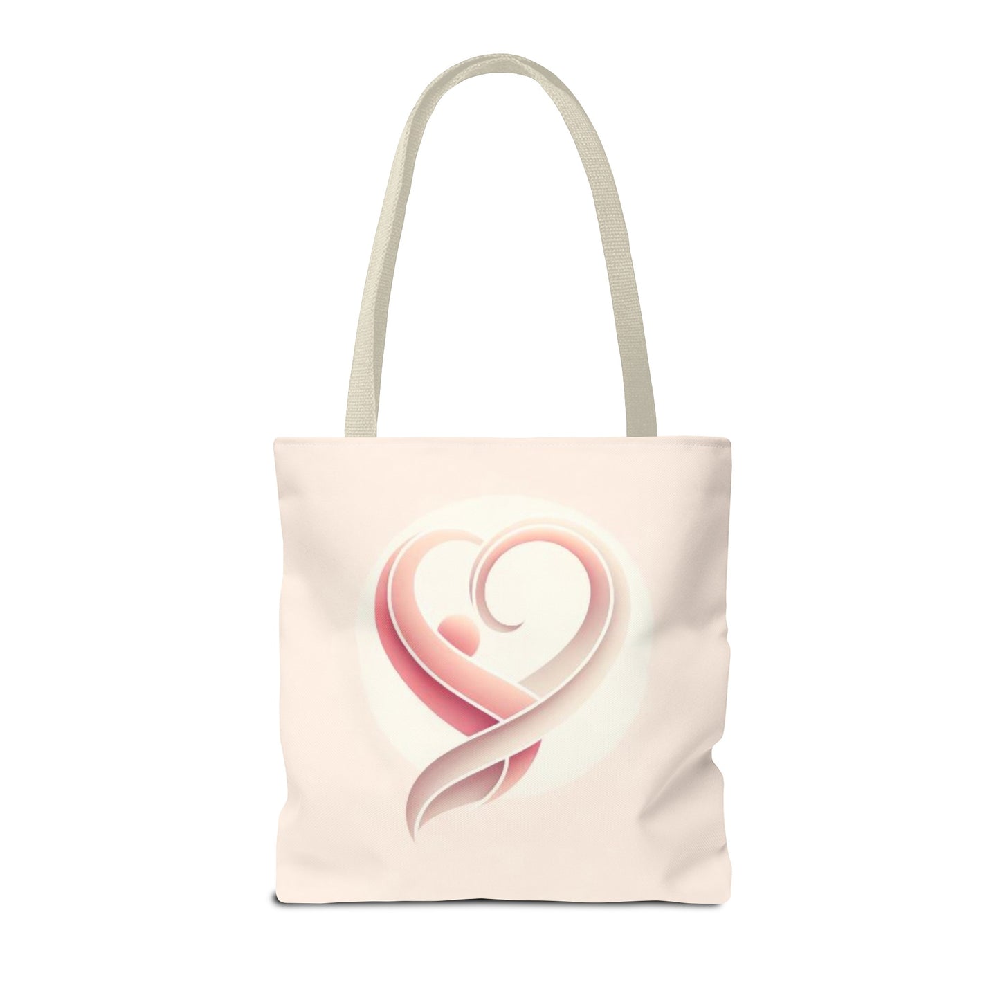 Tote Bag with Heart Design (AOP)