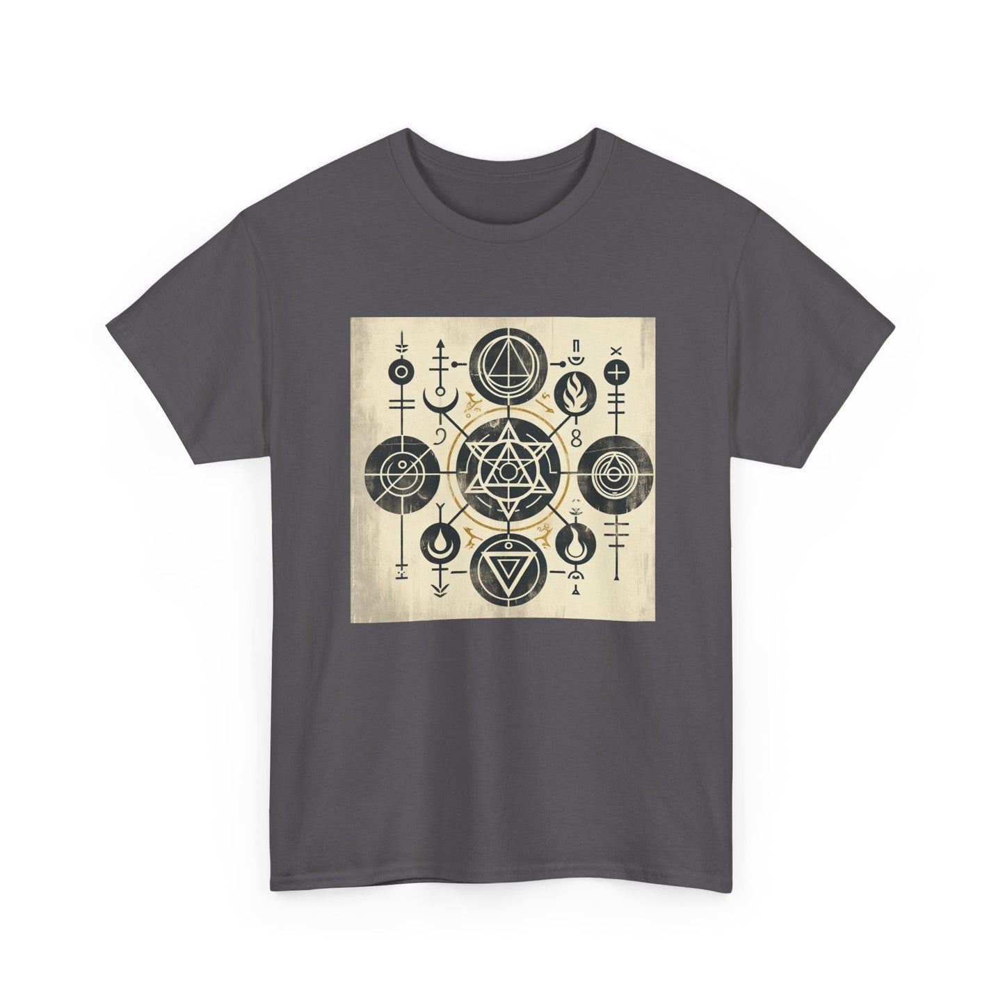 Grunge Alchemy: Mystical Symbols Unleashed in Style T-Shirt