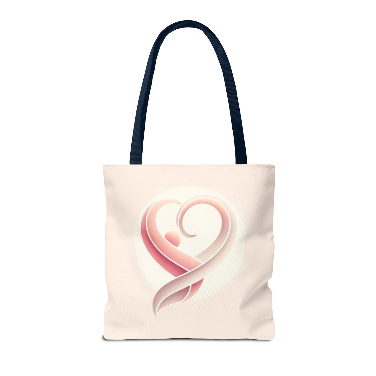 Tote Bag with Heart Design (AOP)
