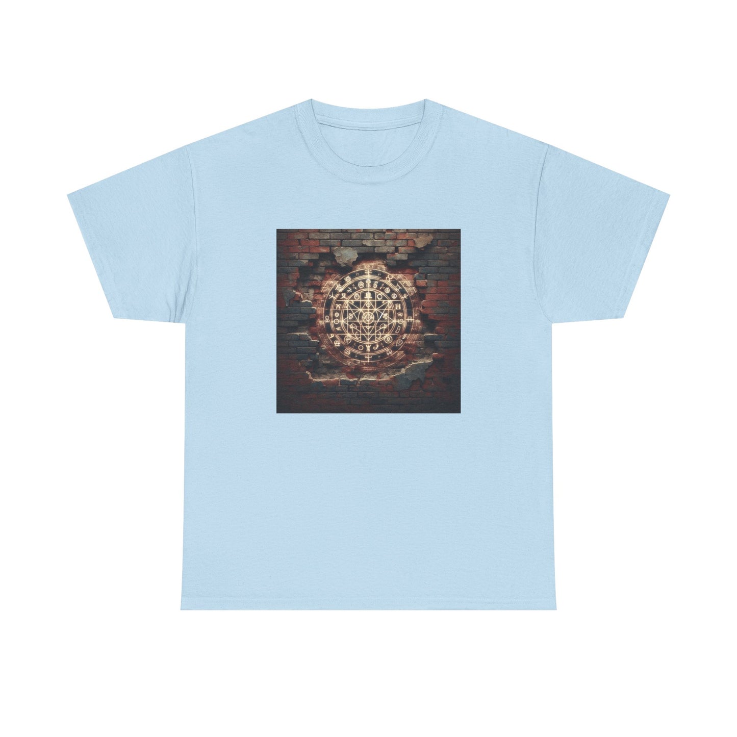 Hidden Glow: Symbols Behind the Crumbling Wall T-Shirt