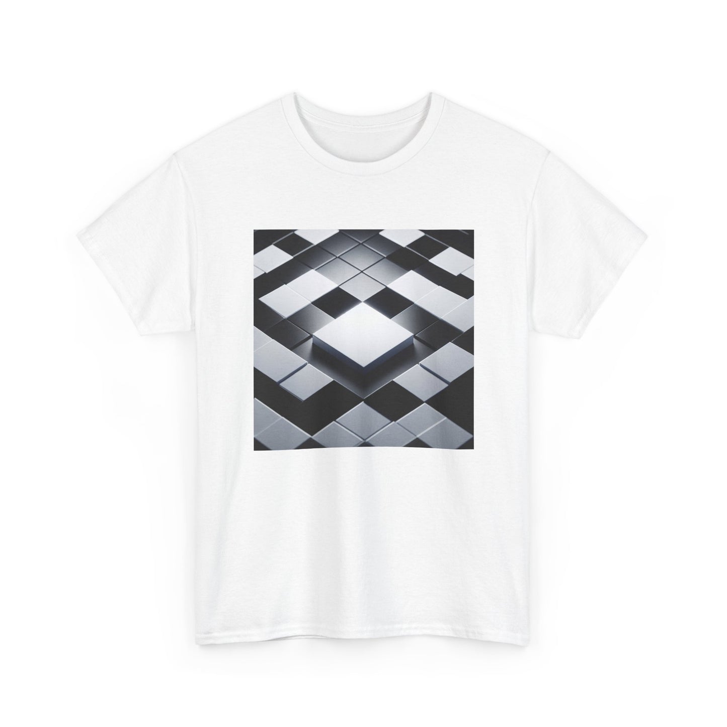 Checkmate in Style: Highlighted Square Chic T-Shirt