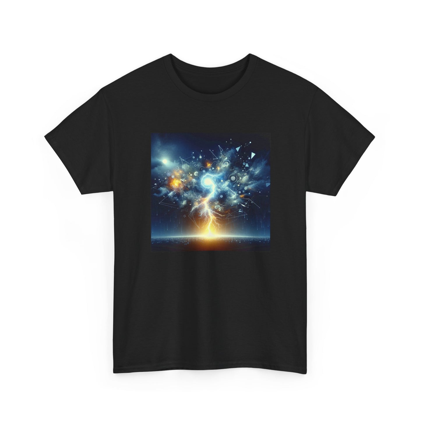 Electric Visions: Lightning Unleashes Abstract Magic T-Shirt
