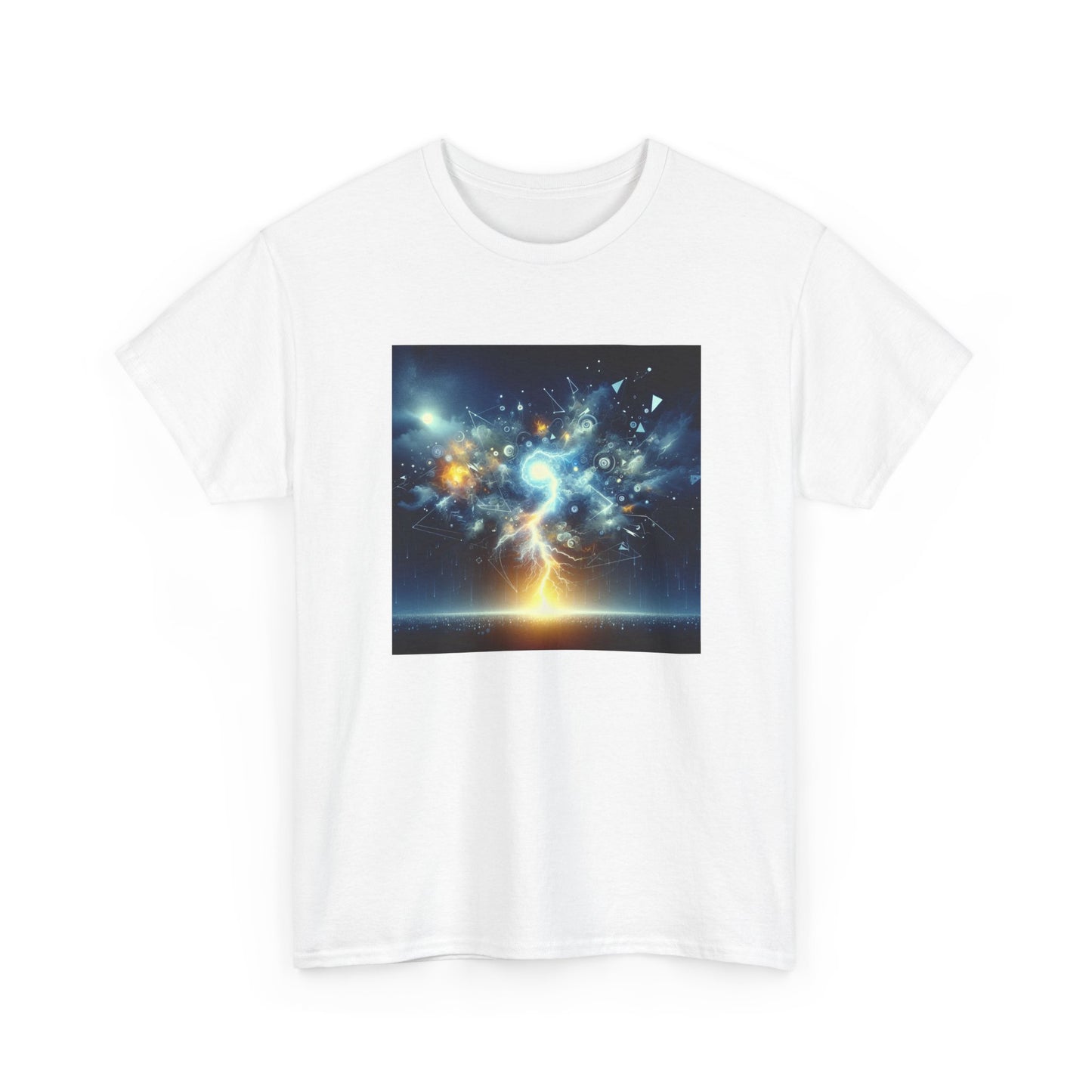 Electric Visions: Lightning Unleashes Abstract Magic T-Shirt