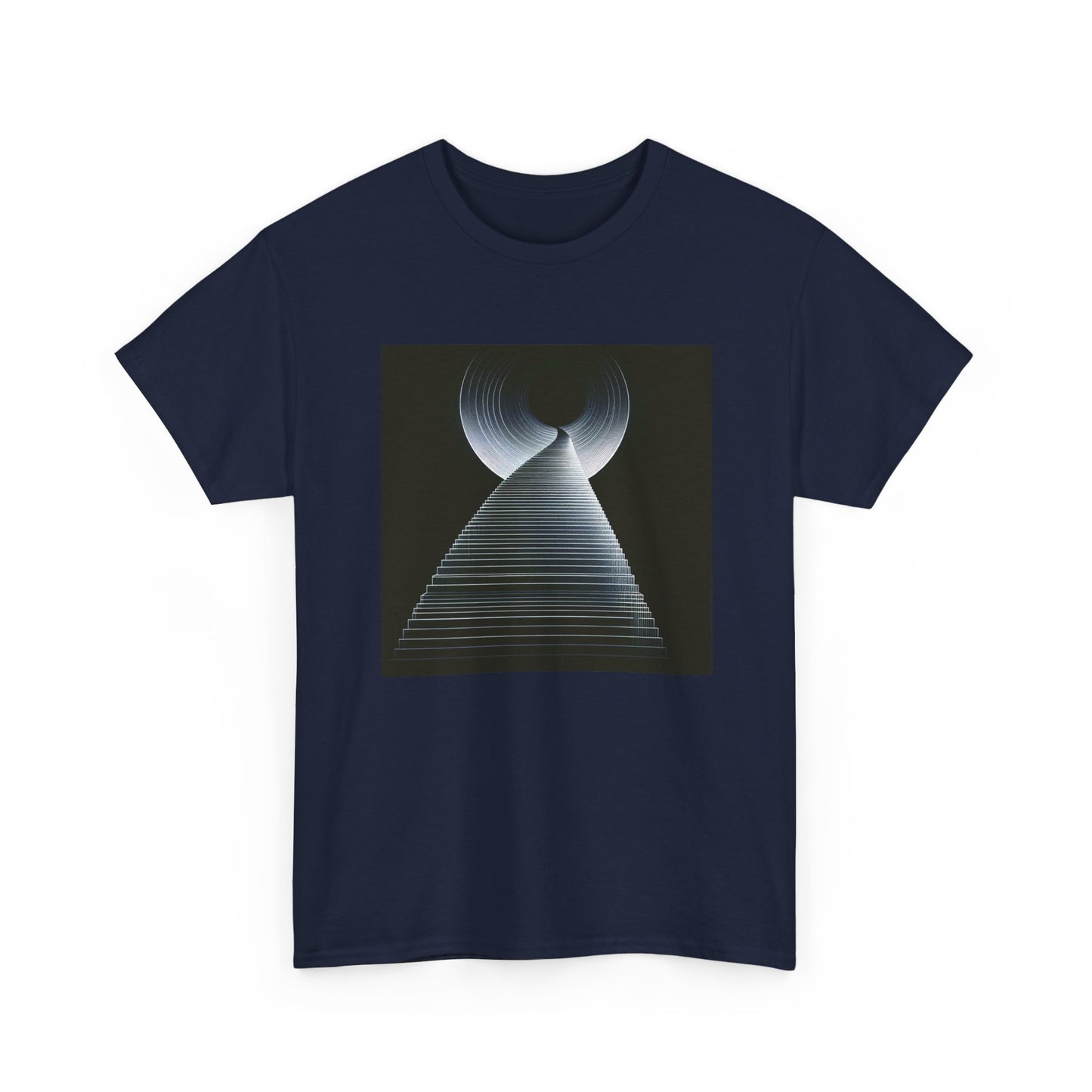 Step into the Abyss: Vector Stairway Design T-Shirt