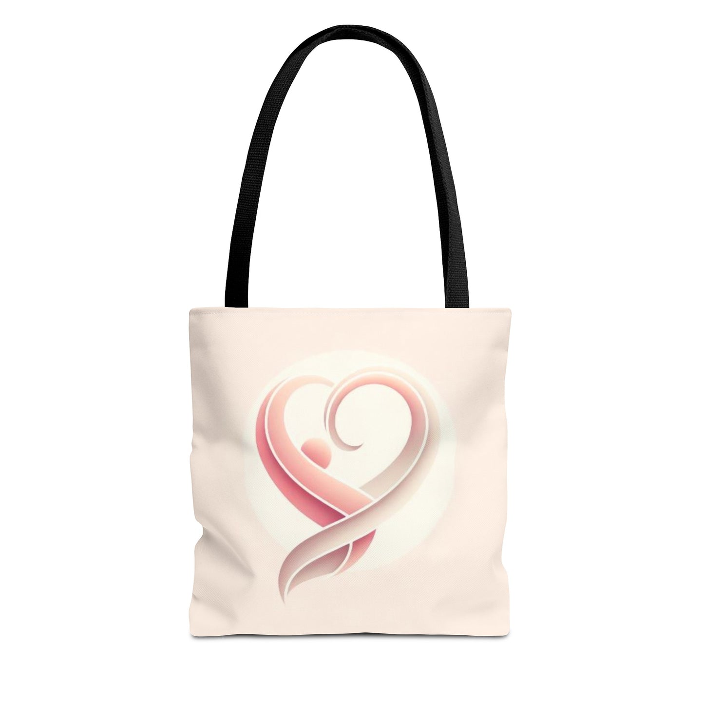 Tote Bag with Heart Design (AOP)