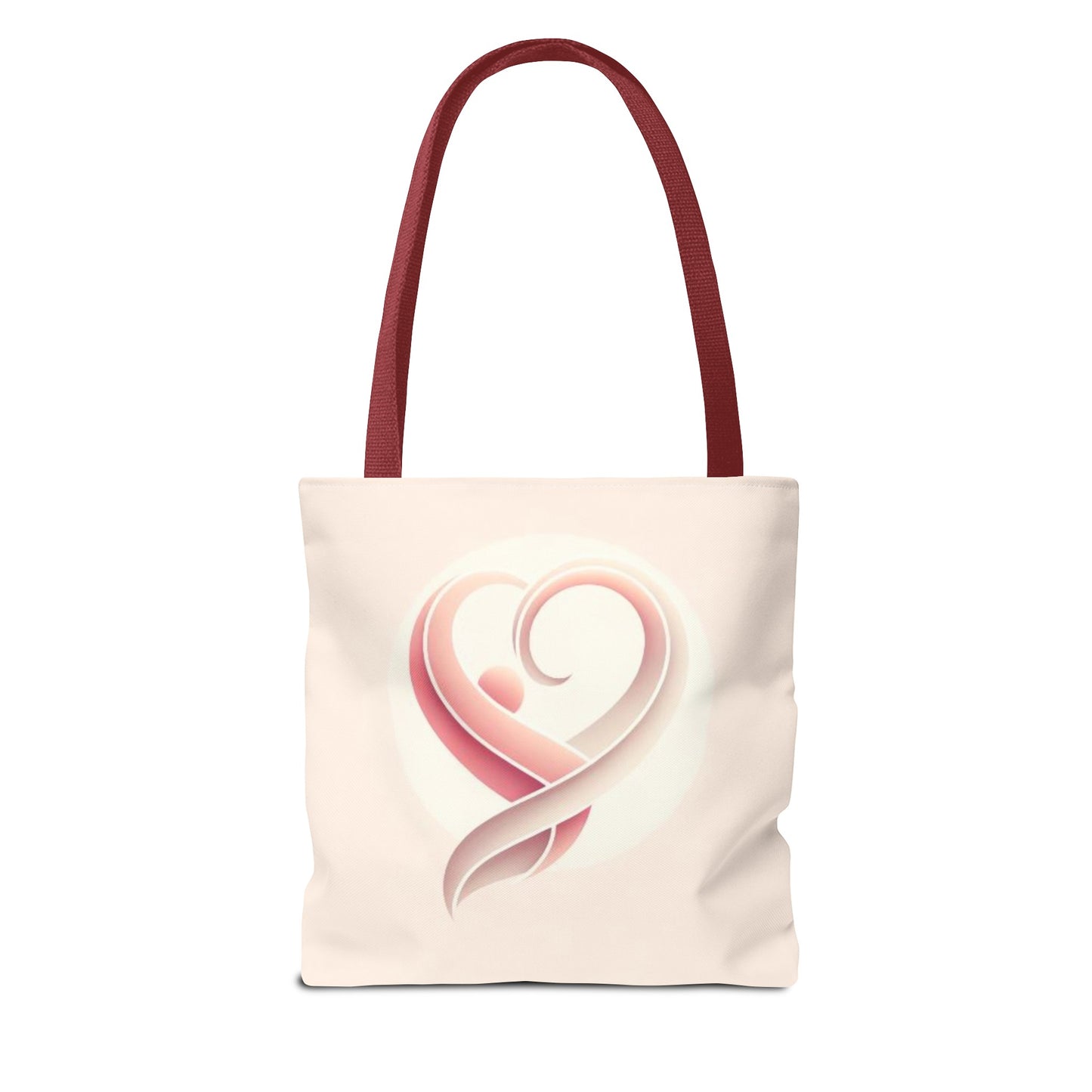 Tote Bag with Heart Design (AOP)