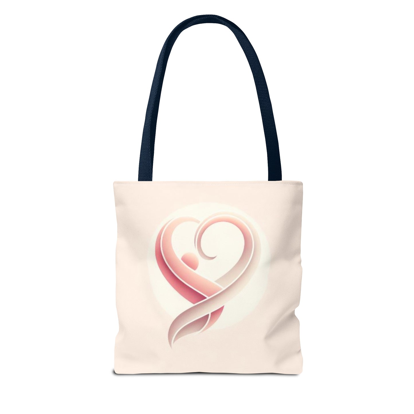 Tote Bag with Heart Design (AOP)