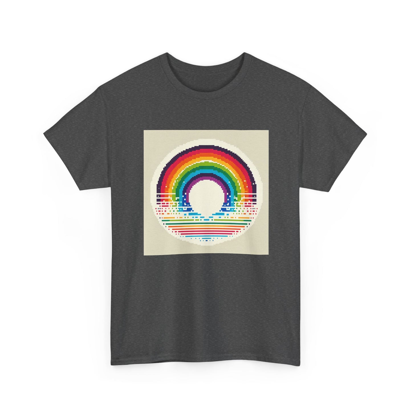 Pixelated Rainbow: Vintage Vibes in Every Stripe T-Shirt