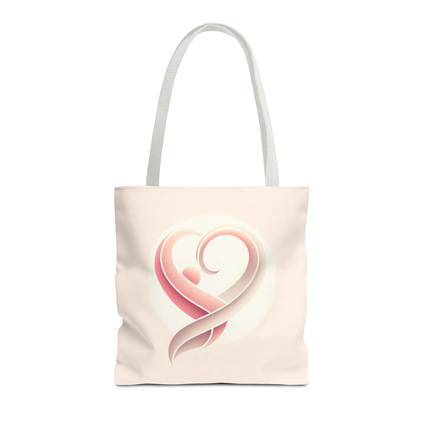 Tote Bag with Heart Design (AOP)