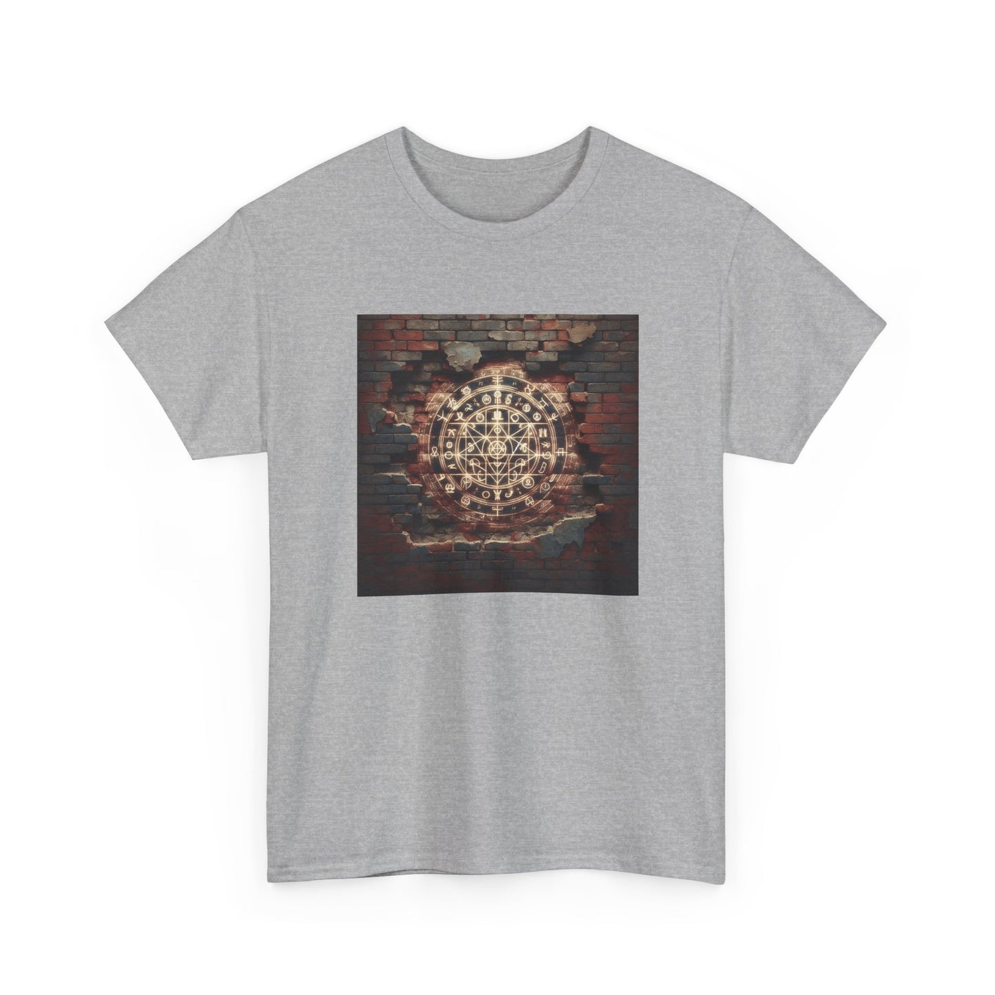 Hidden Glow: Symbols Behind the Crumbling Wall T-Shirt