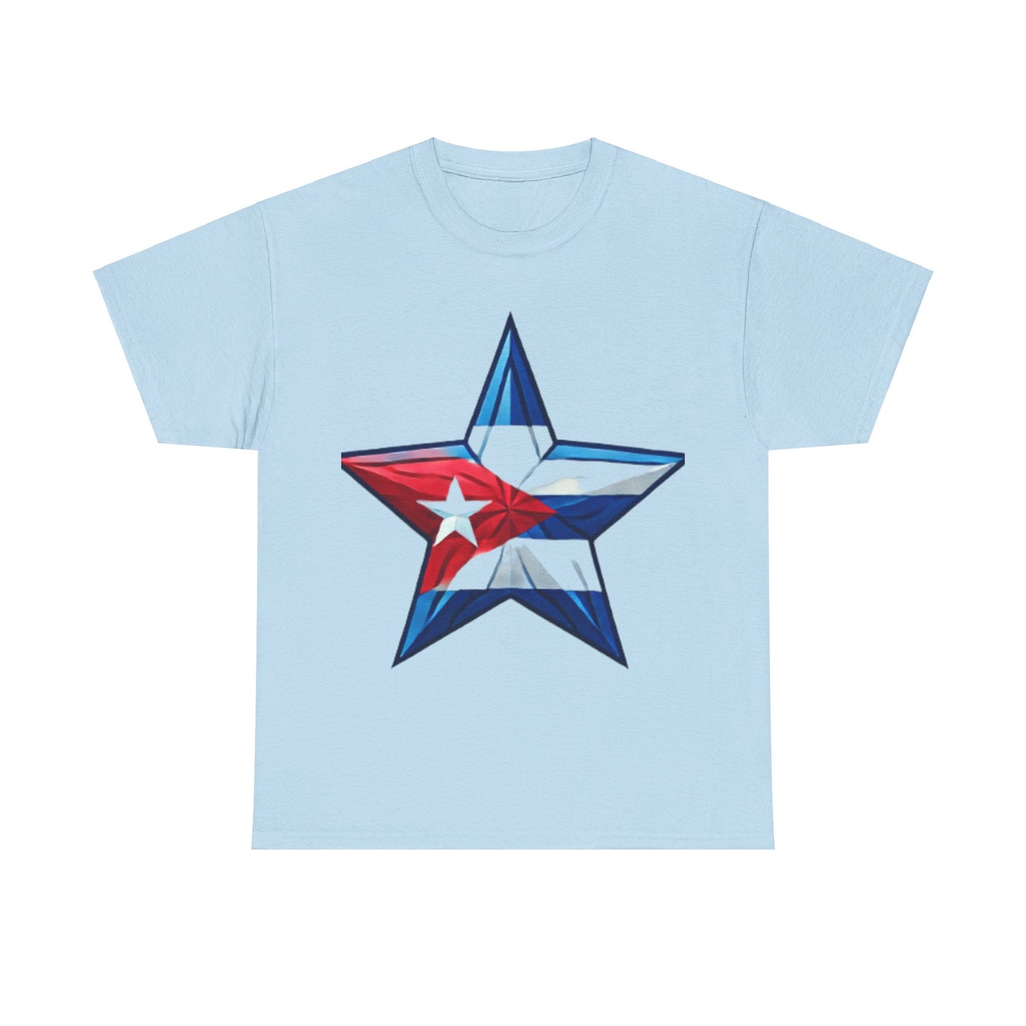 Cuban flag Design(Unisex Heavy Cotton Tee)