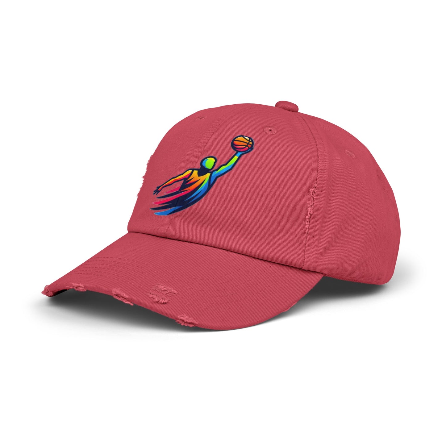 Basket Ball Design Unisex Distressed Cap