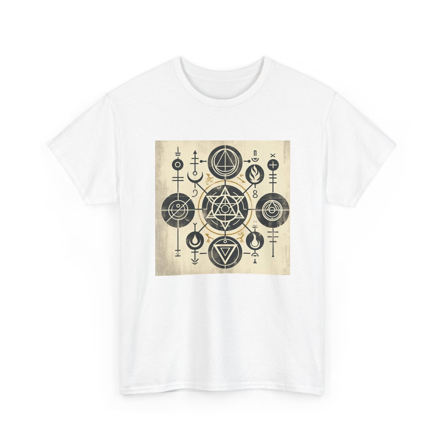Grunge Alchemy: Mystical Symbols Unleashed in Style T-Shirt