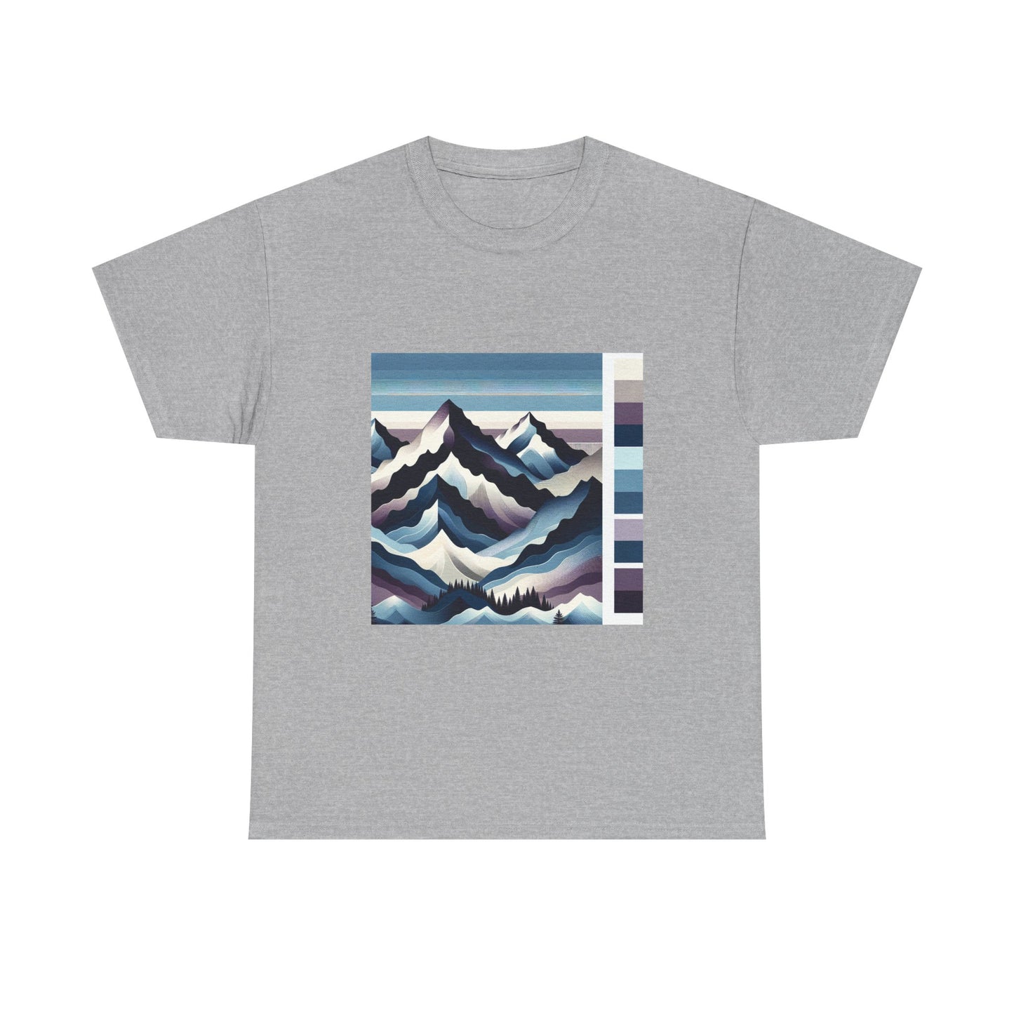 Gradient Peaks: Artful Ascents in Vibrant Layers T-Shirt