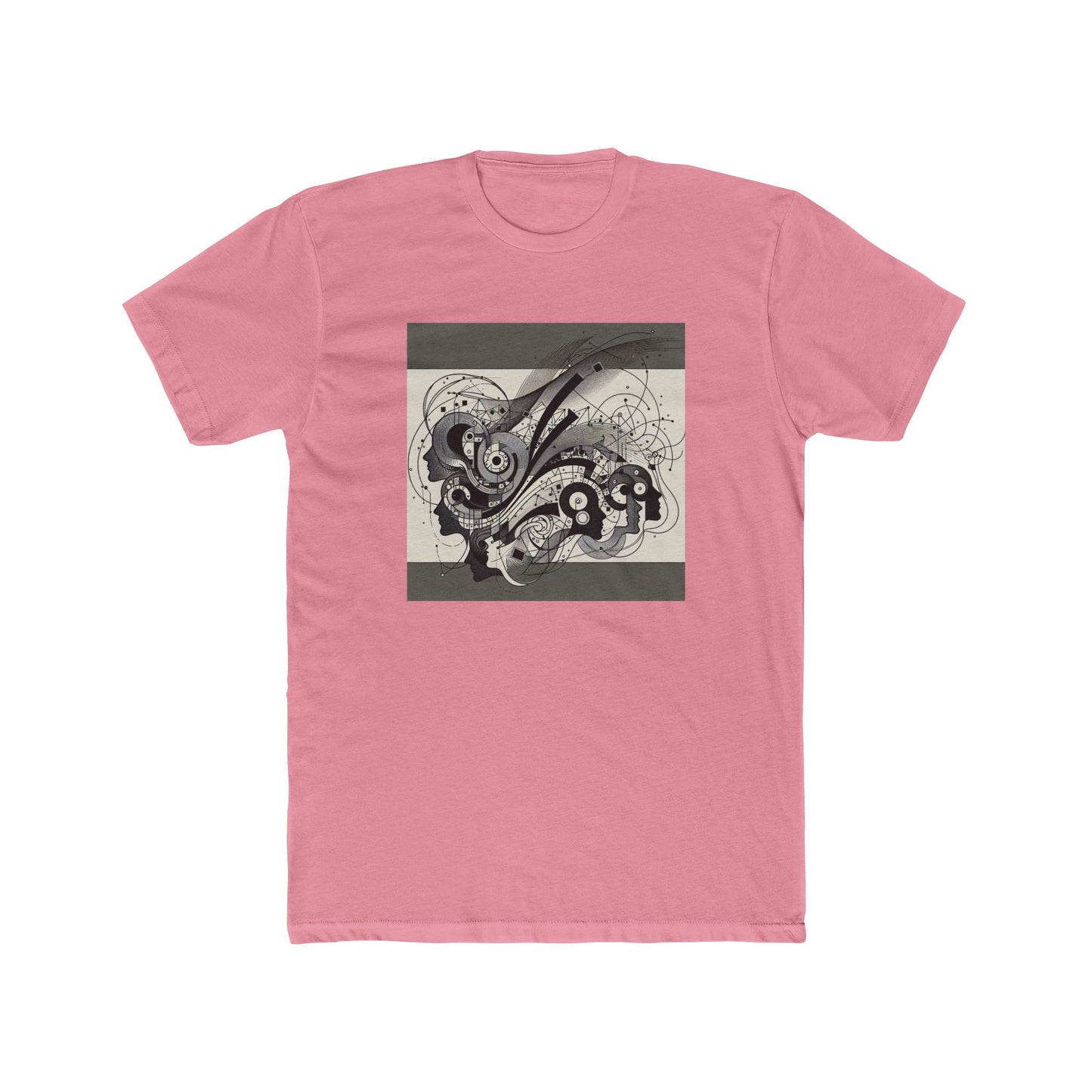 Geometric Groove: Robots Surfing the Wave T-Shirt