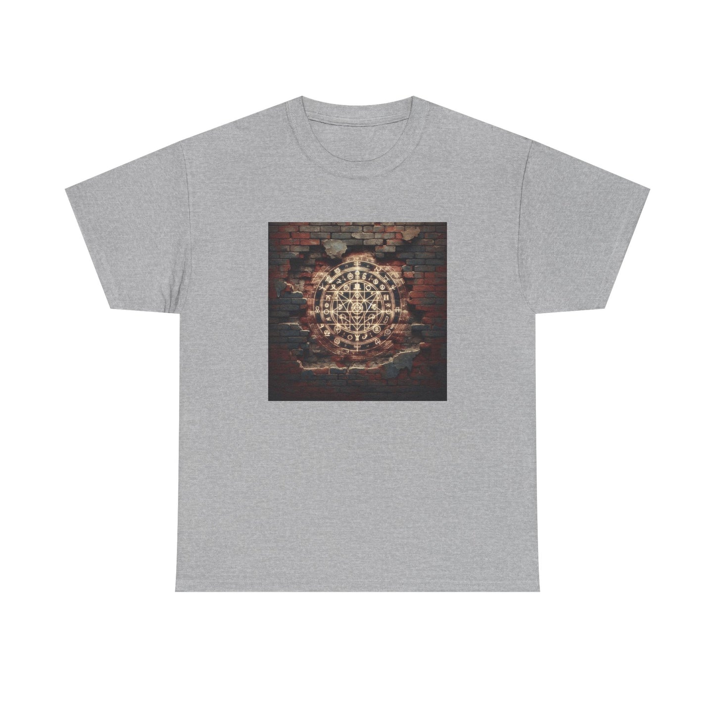 Hidden Glow: Symbols Behind the Crumbling Wall T-Shirt