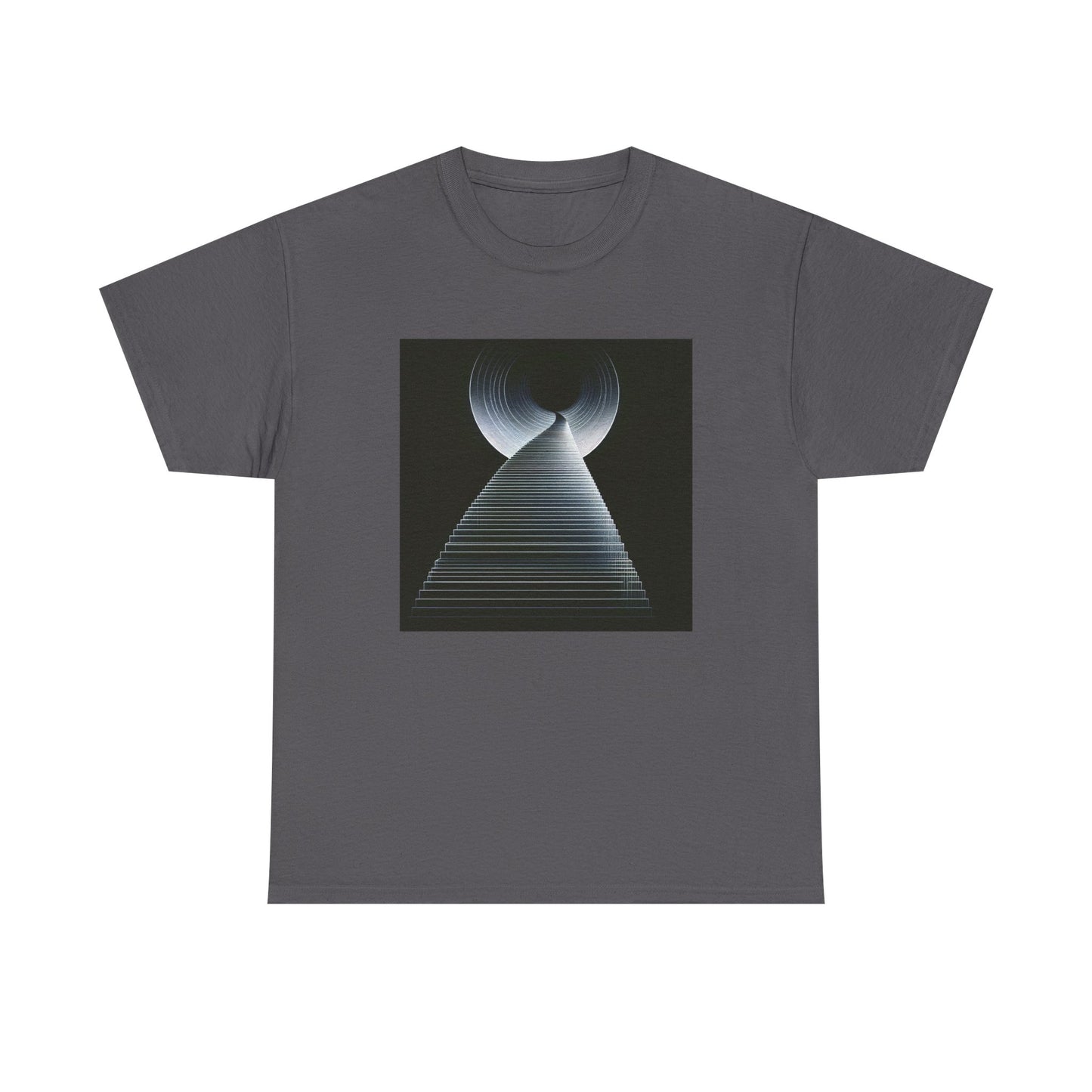 Step into the Abyss: Vector Stairway Design T-Shirt