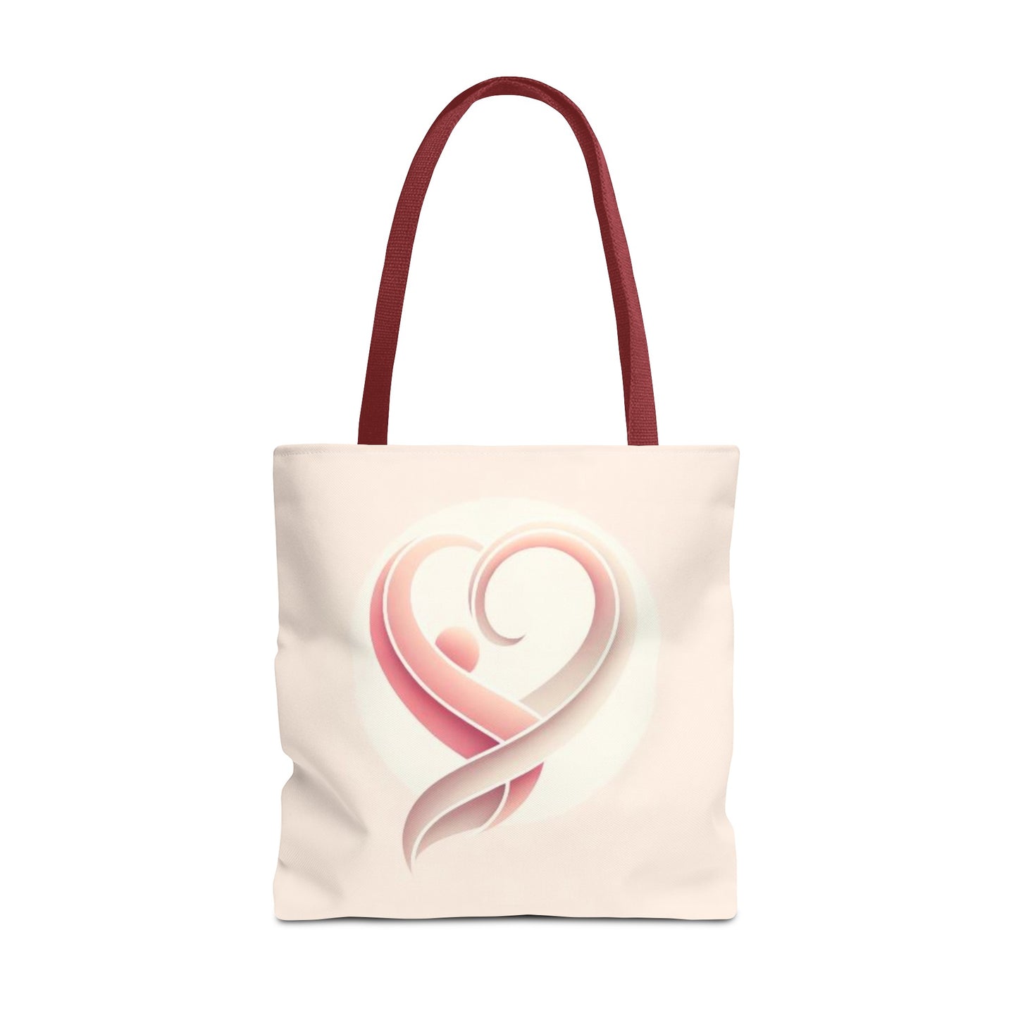 Tote Bag with Heart Design (AOP)