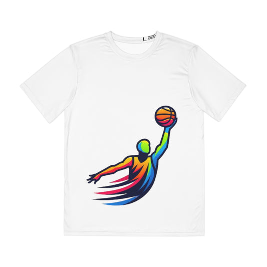 Basketball Design Men's Polyester Tee (AOP)
