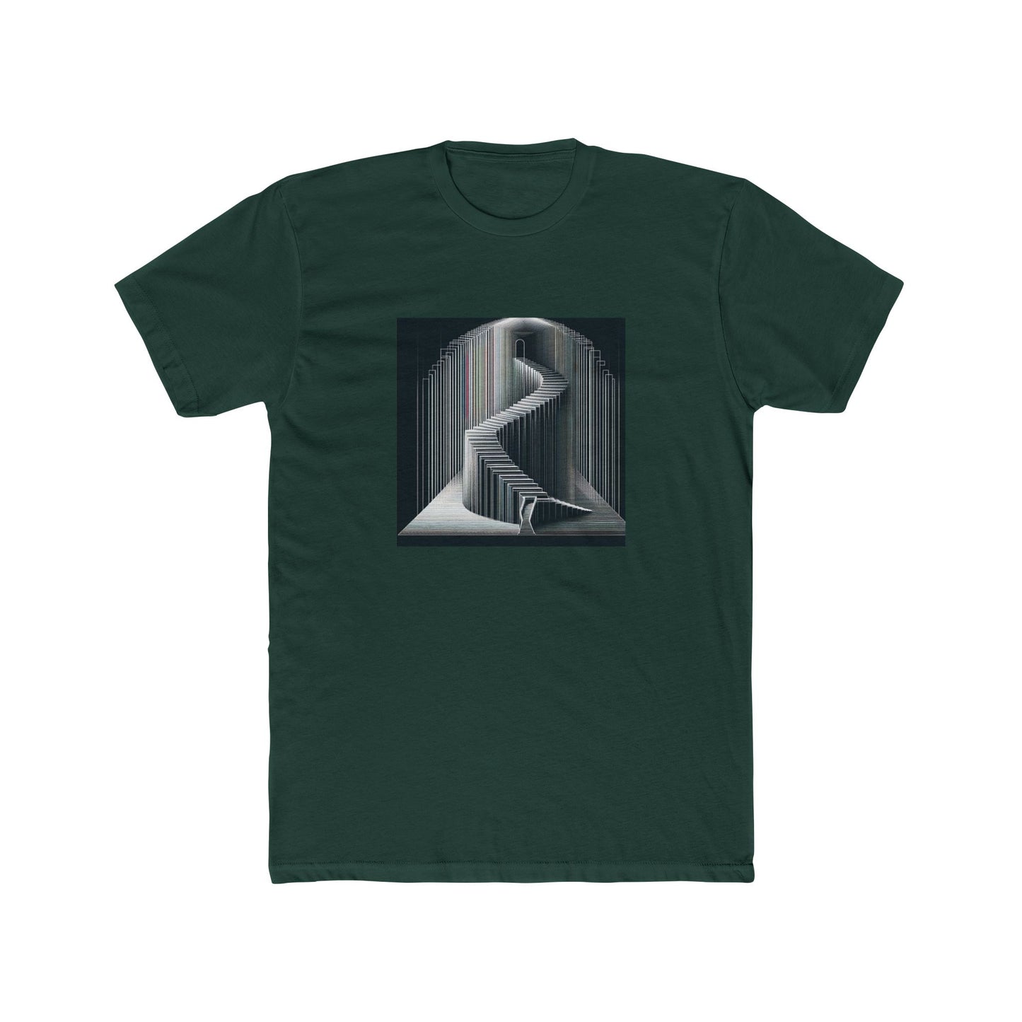 Step Into the Shadows: Vector Stairway Art T-Shirt