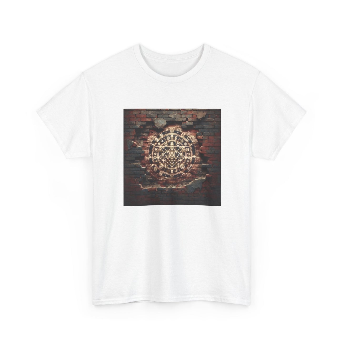 Hidden Glow: Symbols Behind the Crumbling Wall T-Shirt