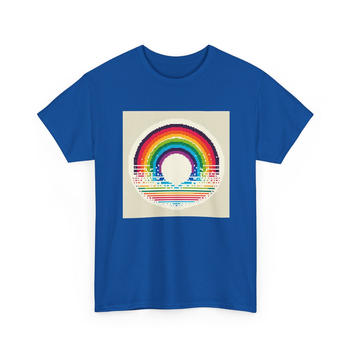 Pixelated Rainbow: Vintage Vibes in Every Stripe T-Shirt