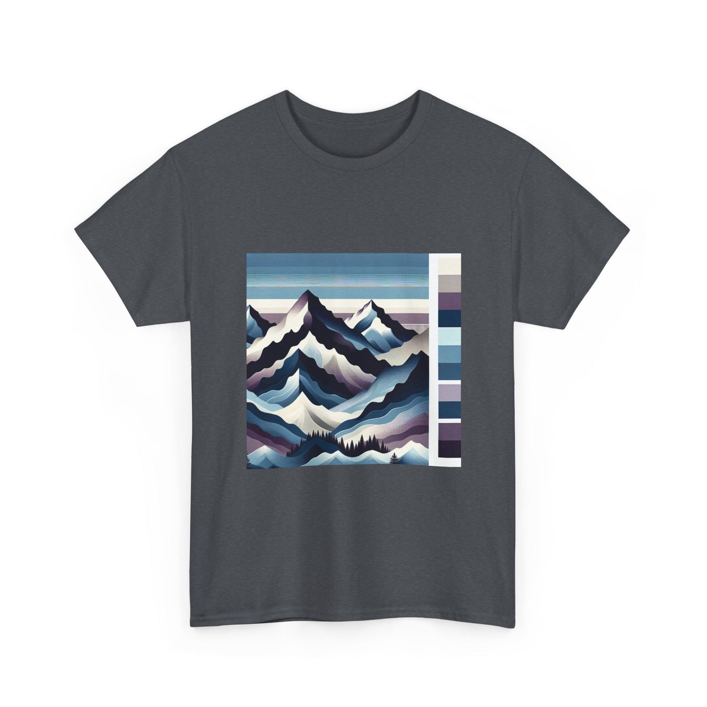 Gradient Peaks: Artful Ascents in Vibrant Layers T-Shirt