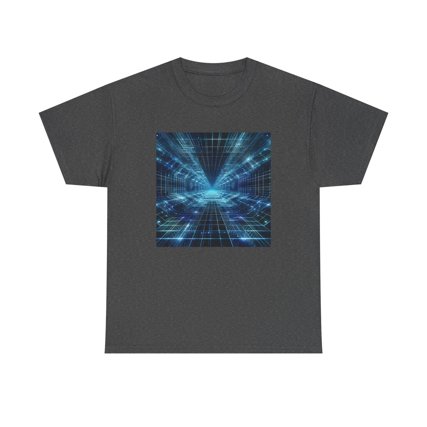 Glow Through the Grid: Holographic Tunnel Tee T-Shirt