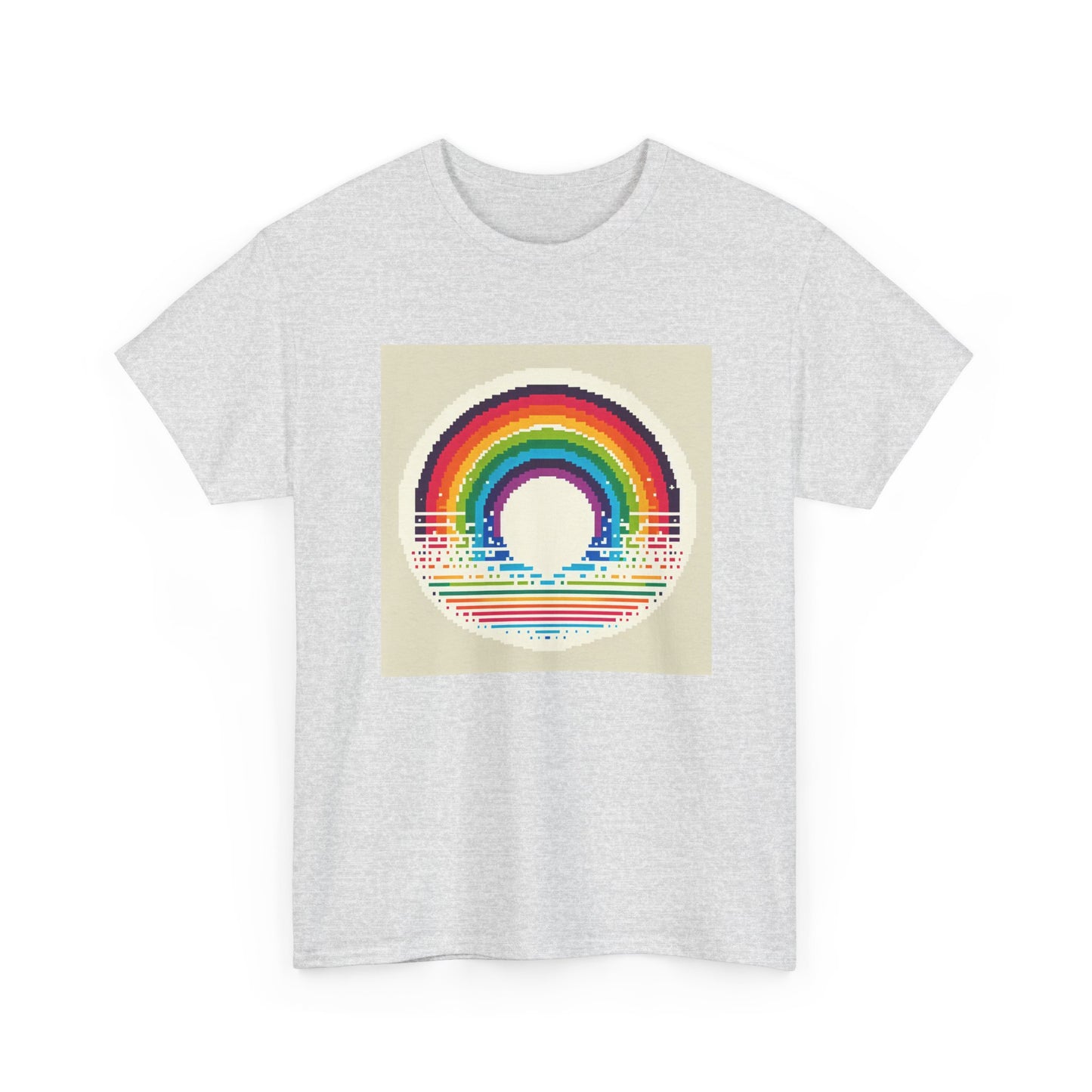 Pixelated Rainbow: Vintage Vibes in Every Stripe T-Shirt