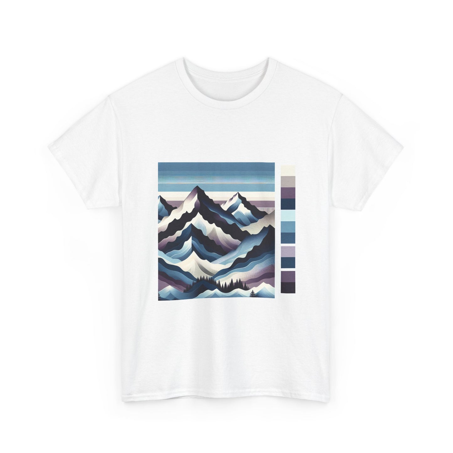 Gradient Peaks: Artful Ascents in Vibrant Layers T-Shirt