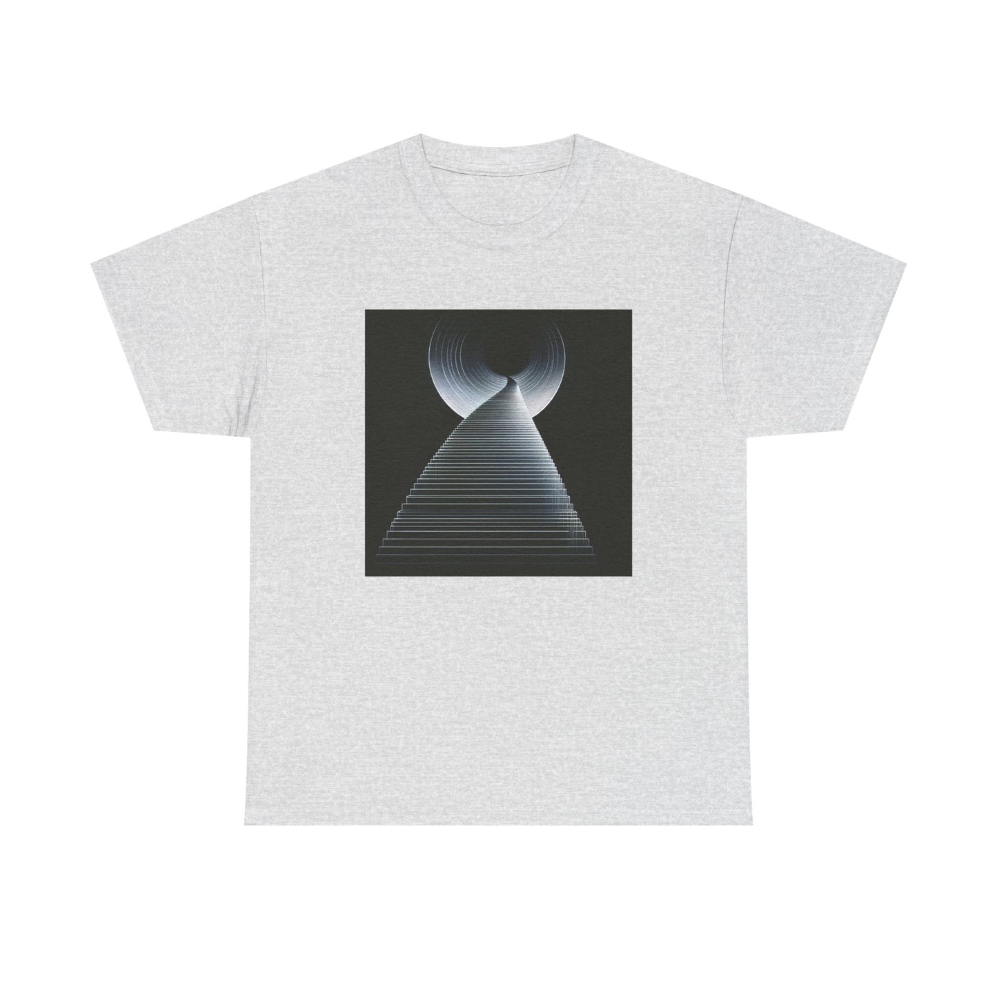 Step into the Abyss: Vector Stairway Design T-Shirt