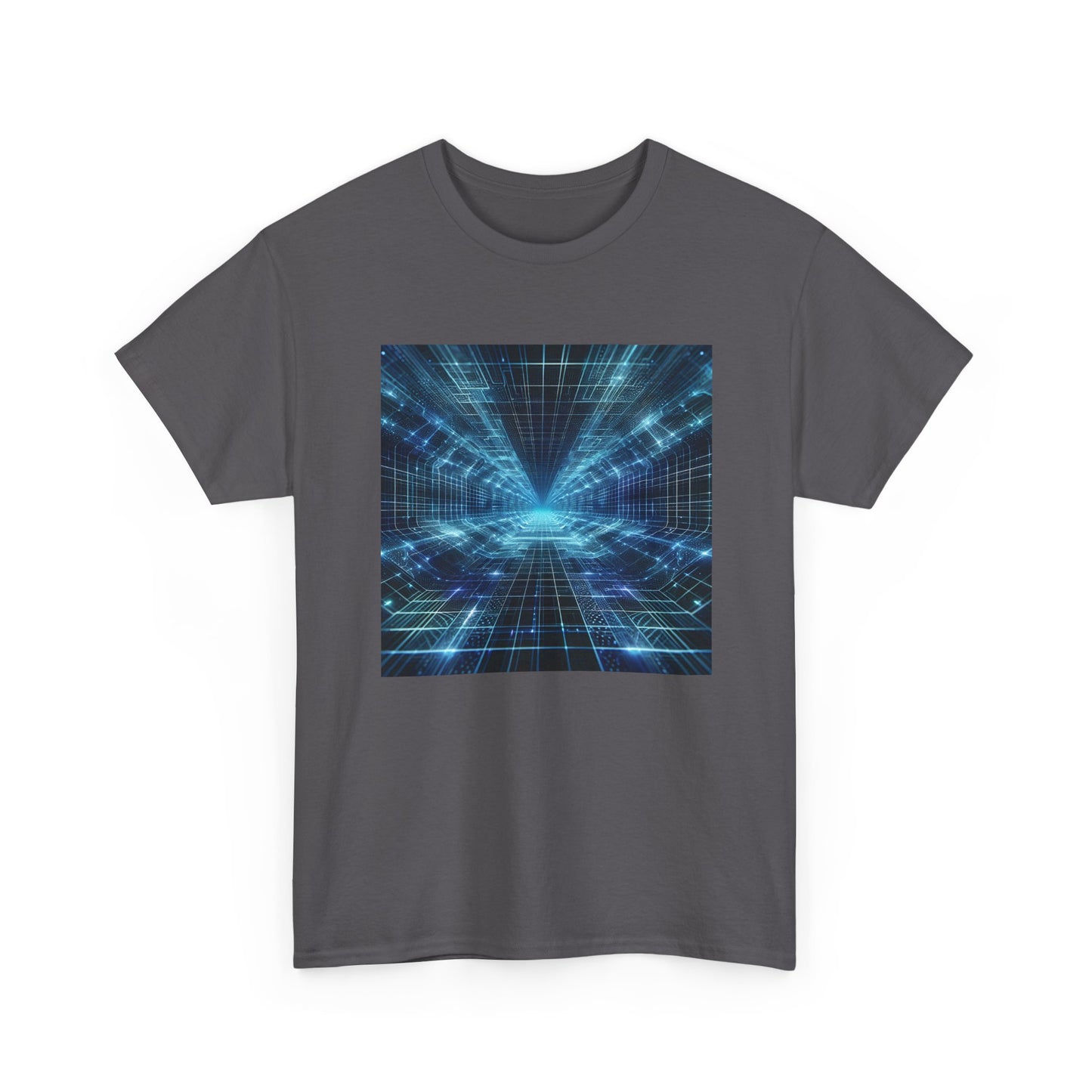 Glow Through the Grid: Holographic Tunnel Tee T-Shirt
