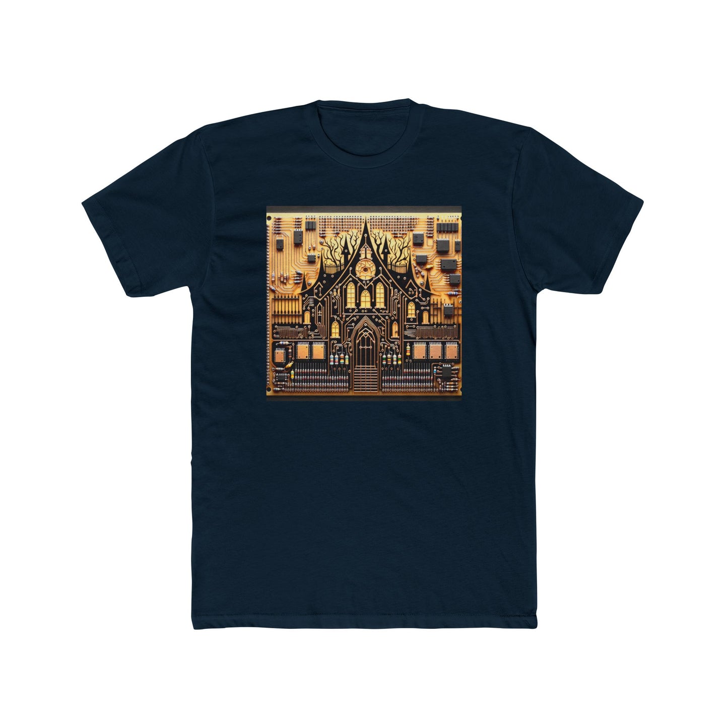 Ghostly Circuits: Tech Meets Terror in Style T-Shirt