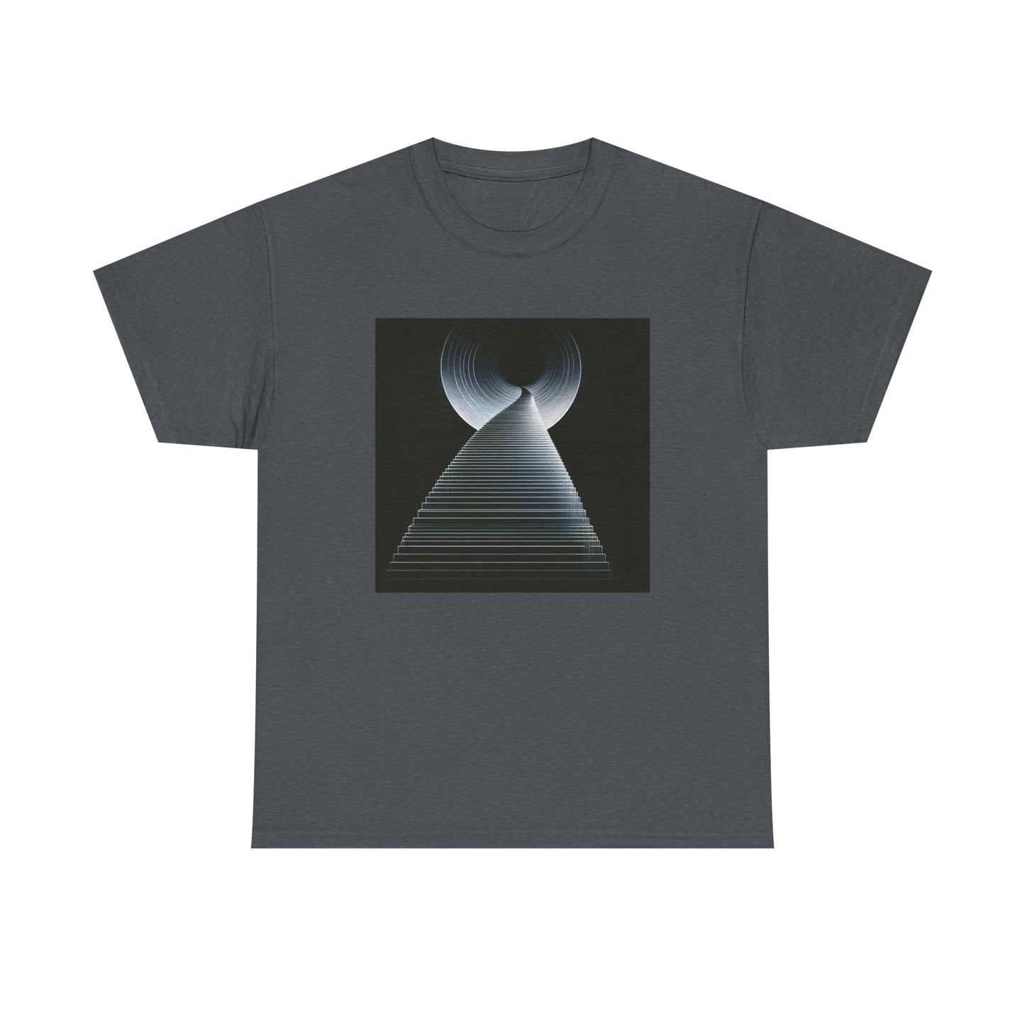 Step into the Abyss: Vector Stairway Design T-Shirt