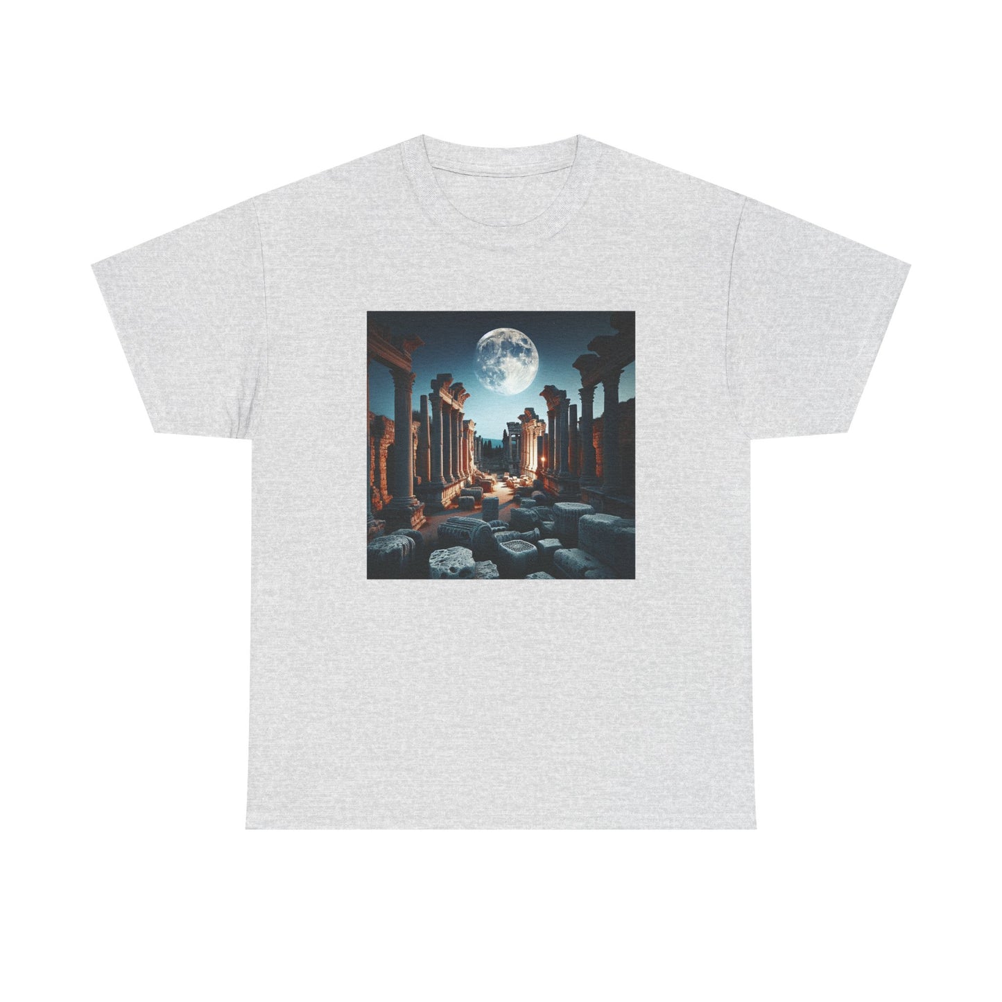 Moonlit Echoes: Ancient Ruins Aglow T-Shirt