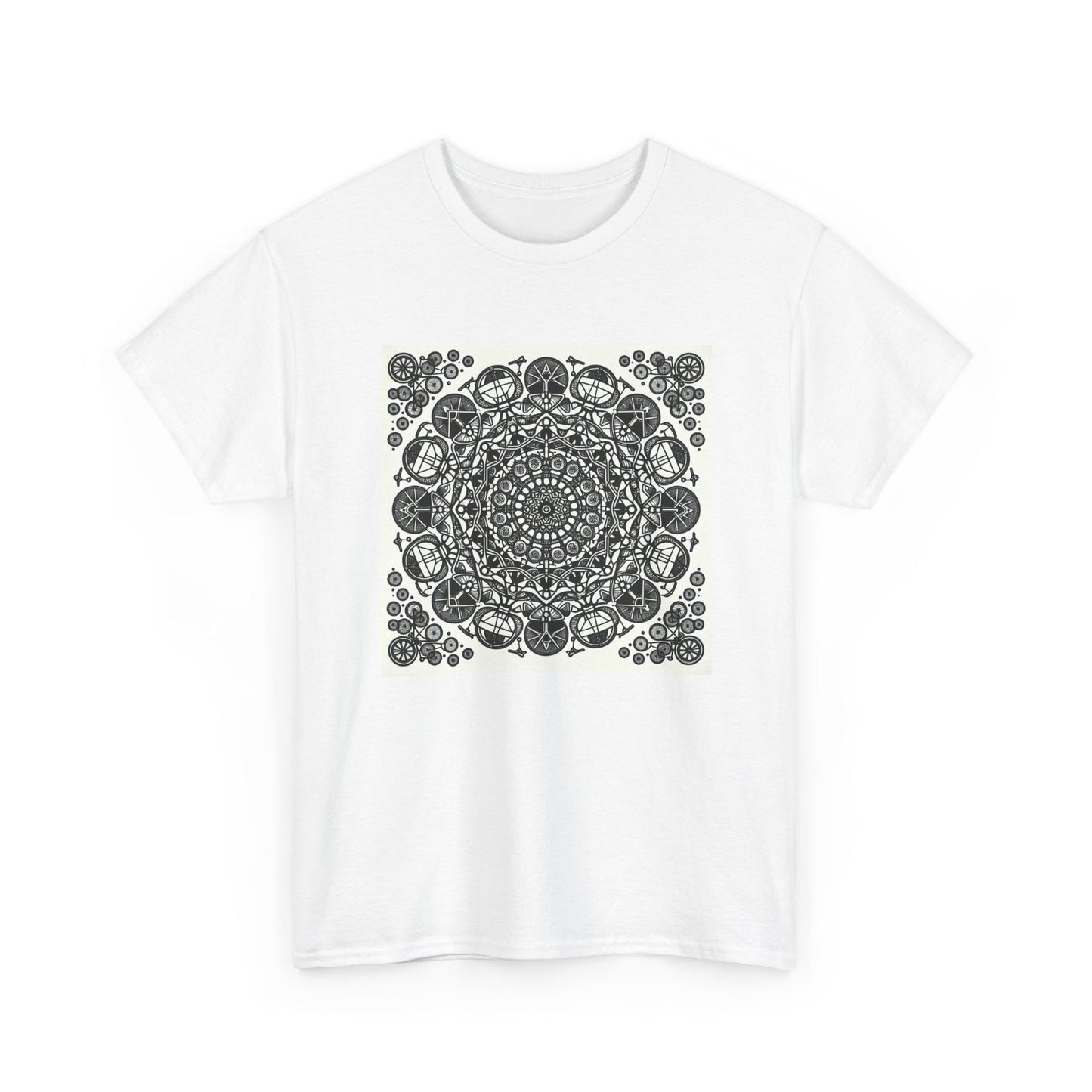 Pedal Patterns: Mandala Magic on Wheels T-Shirt