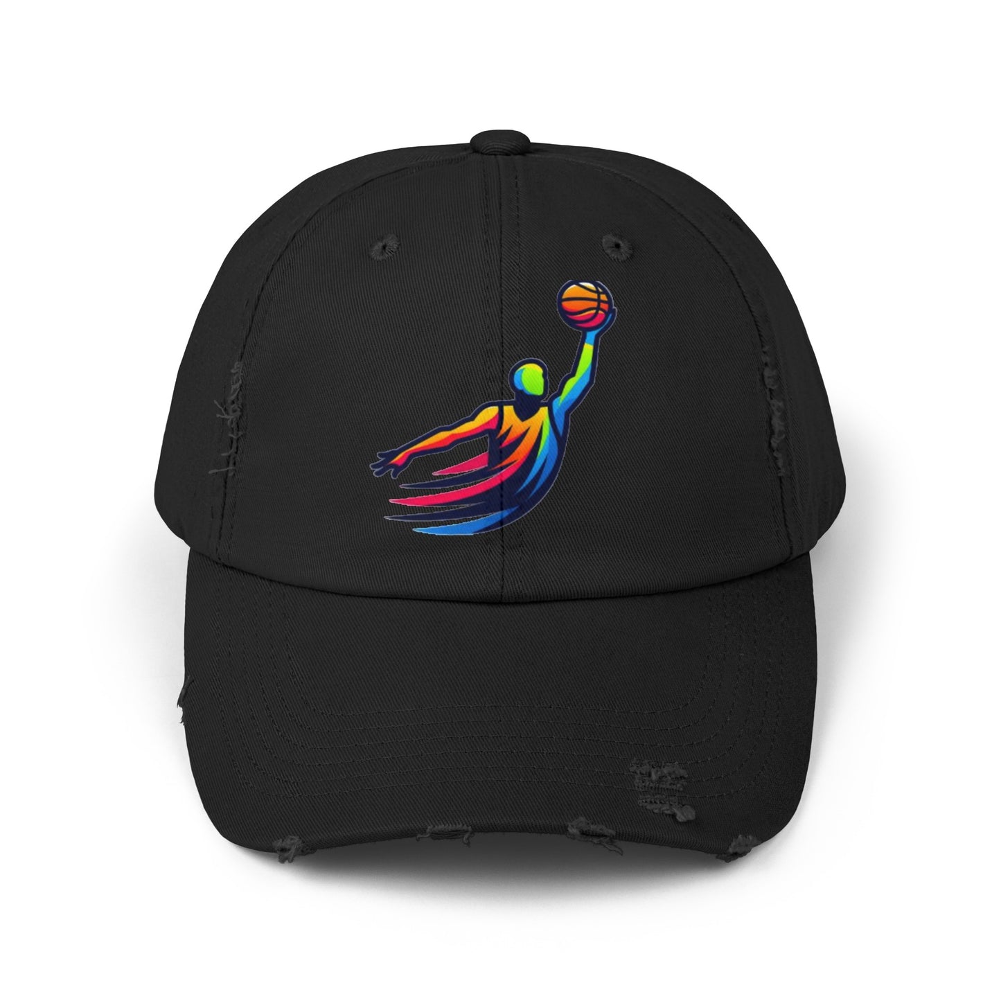 Basket Ball Design Unisex Distressed Cap