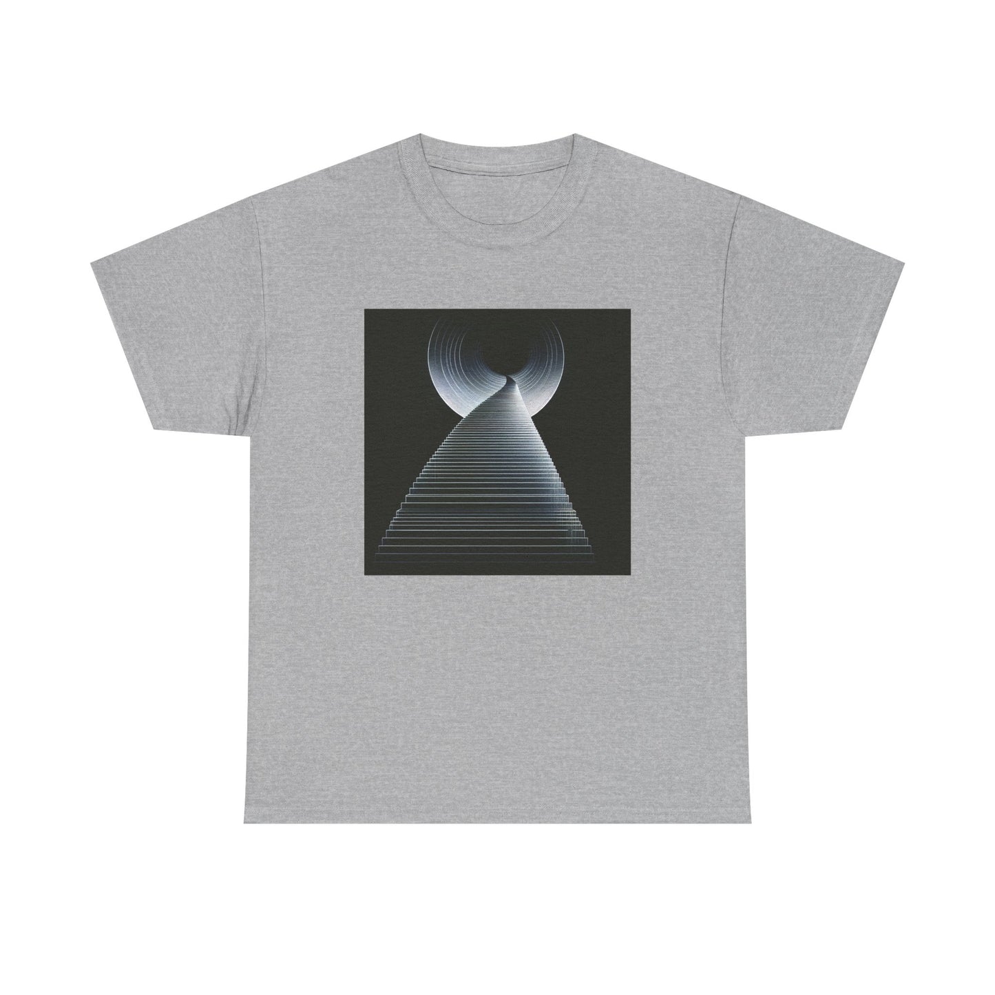 Step into the Abyss: Vector Stairway Design T-Shirt