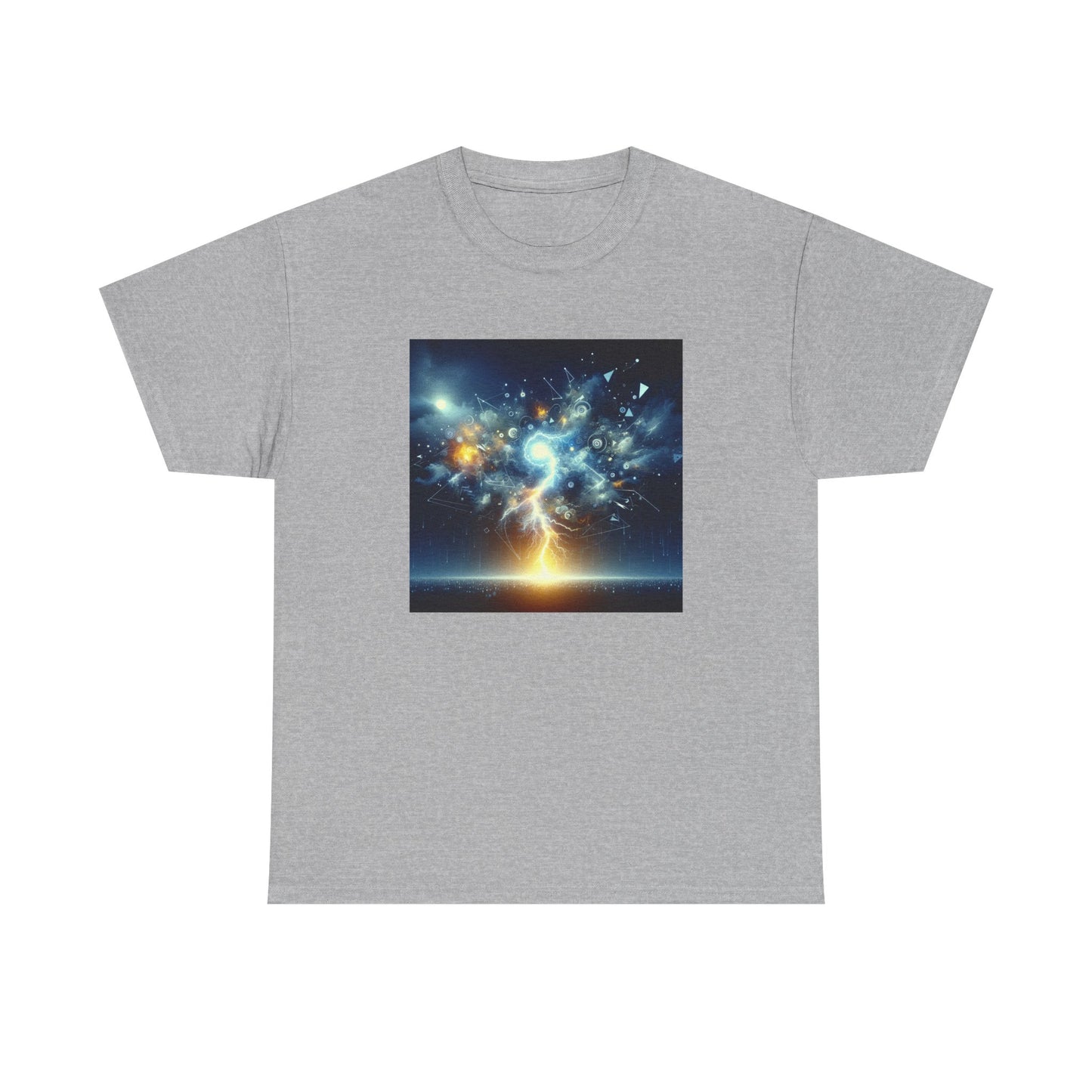 Electric Visions: Lightning Unleashes Abstract Magic T-Shirt