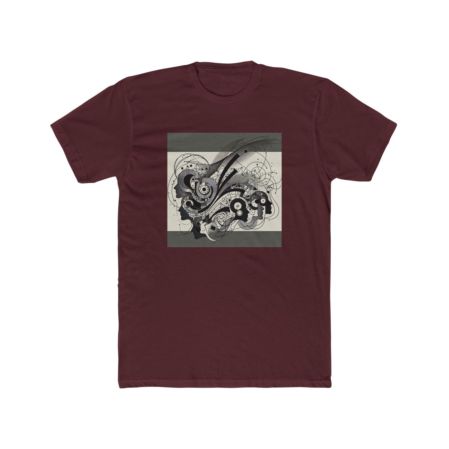 Geometric Groove: Robots Surfing the Wave T-Shirt