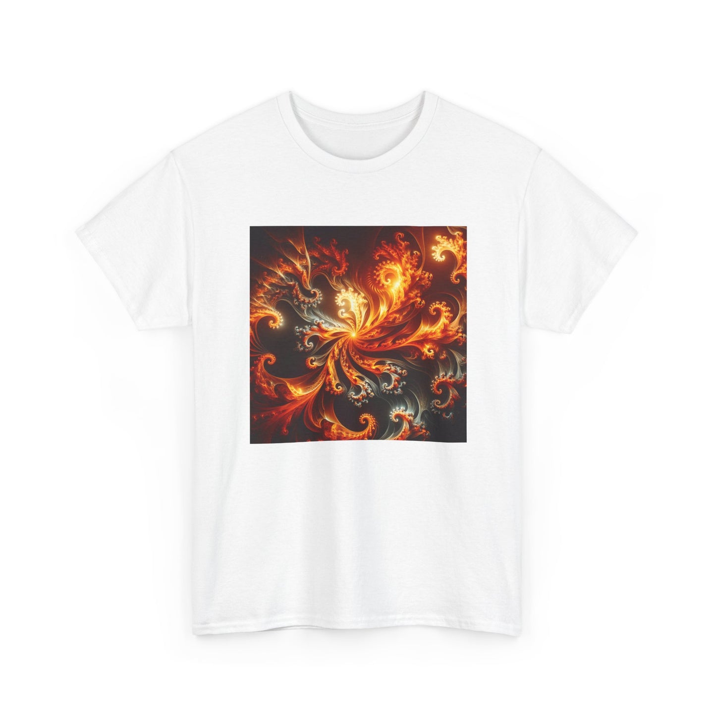 Fiery Fractals: Blaze in Geometric Glory T-Shirt
