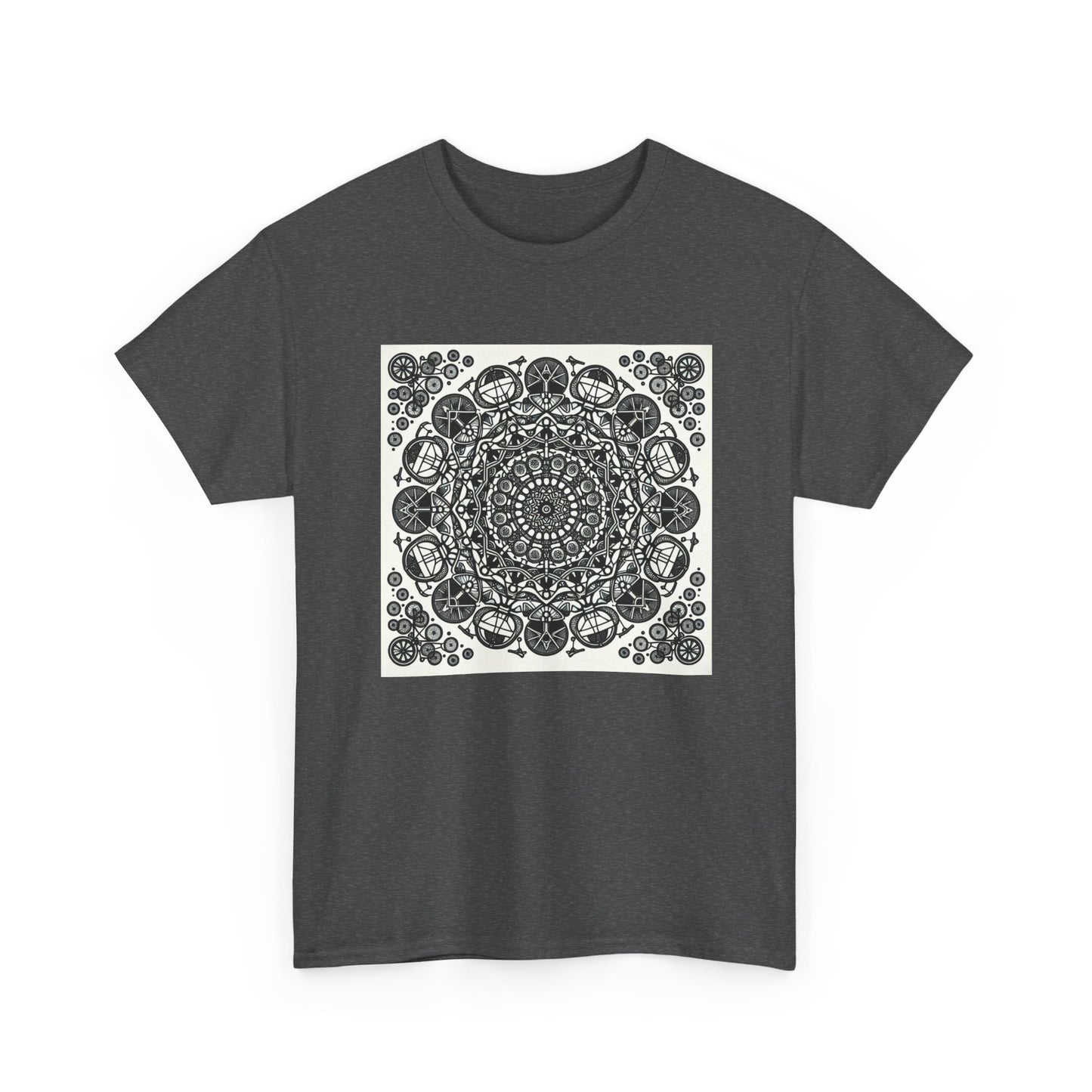 Pedal Patterns: Mandala Magic on Wheels T-Shirt