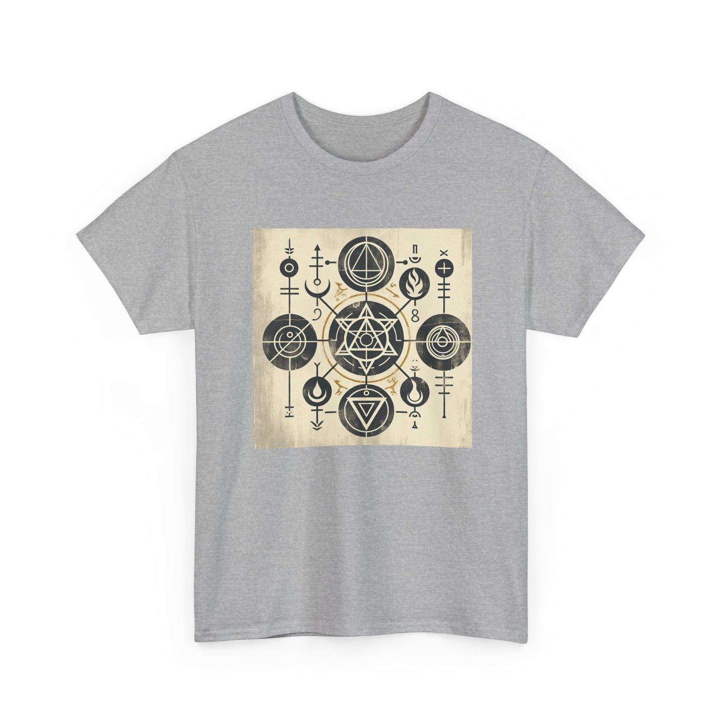 Grunge Alchemy: Mystical Symbols Unleashed in Style T-Shirt