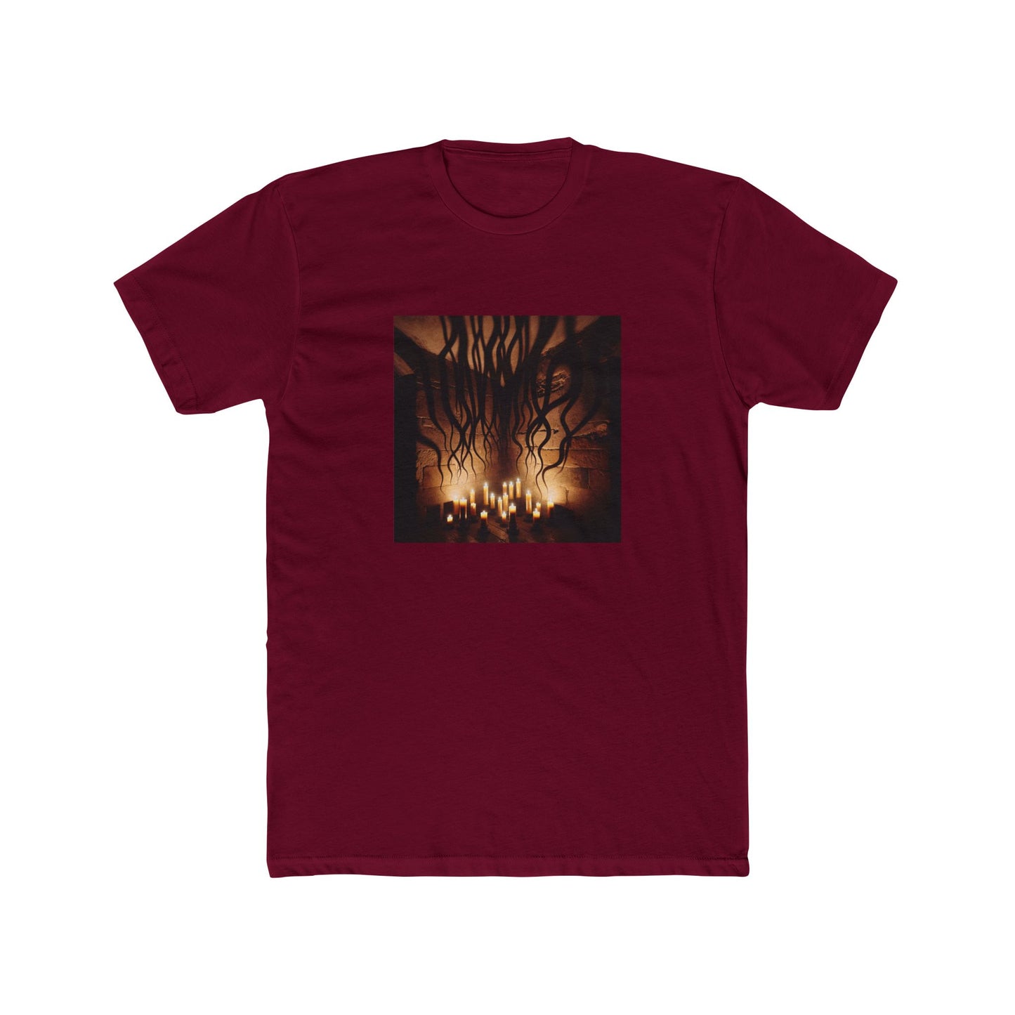 Dancing Shadows: Candlelight's Eerie Artistry T-Shirt