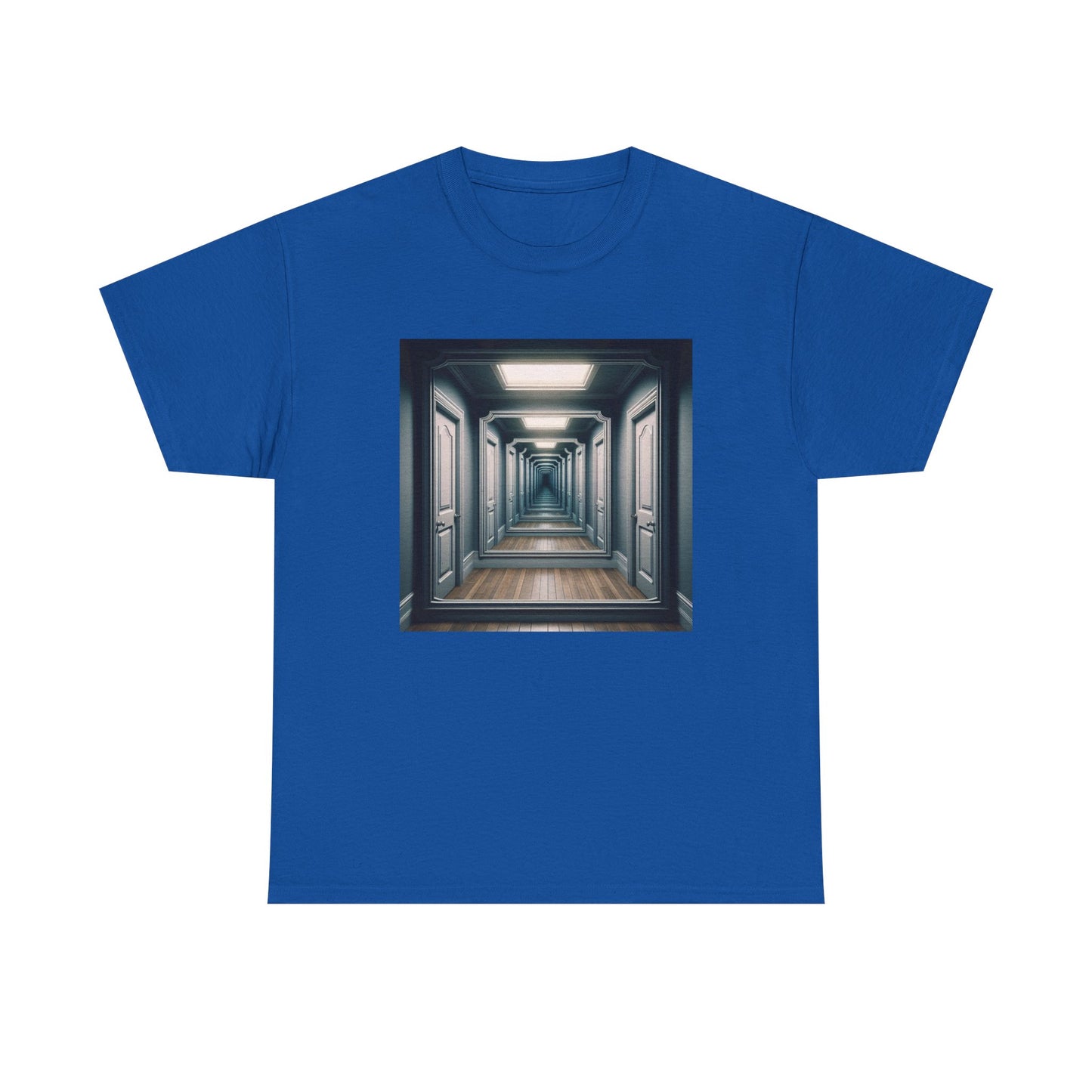 Reflections of Solitude: Hallway Illusions Unveiled T-Shirt