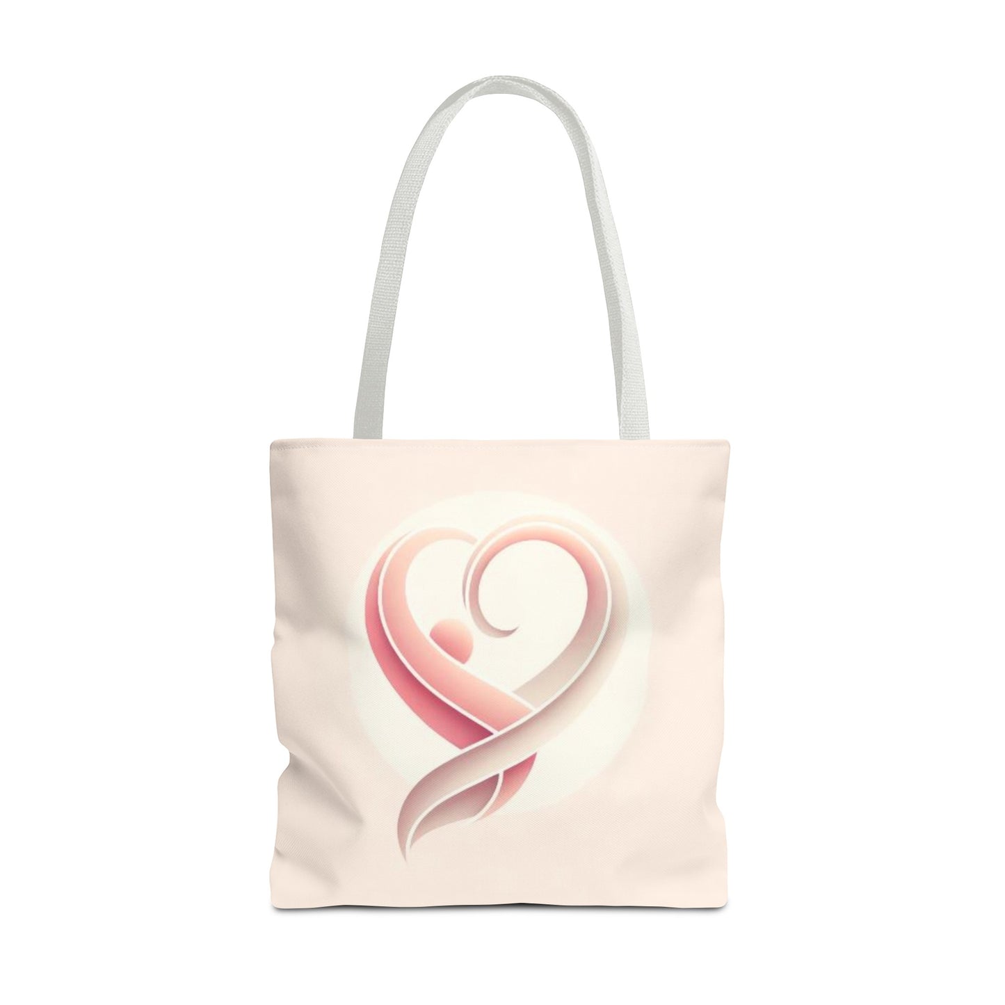 Tote Bag with Heart Design (AOP)