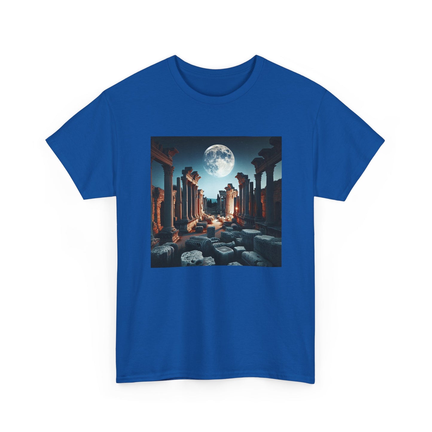 Moonlit Echoes: Ancient Ruins Aglow T-Shirt