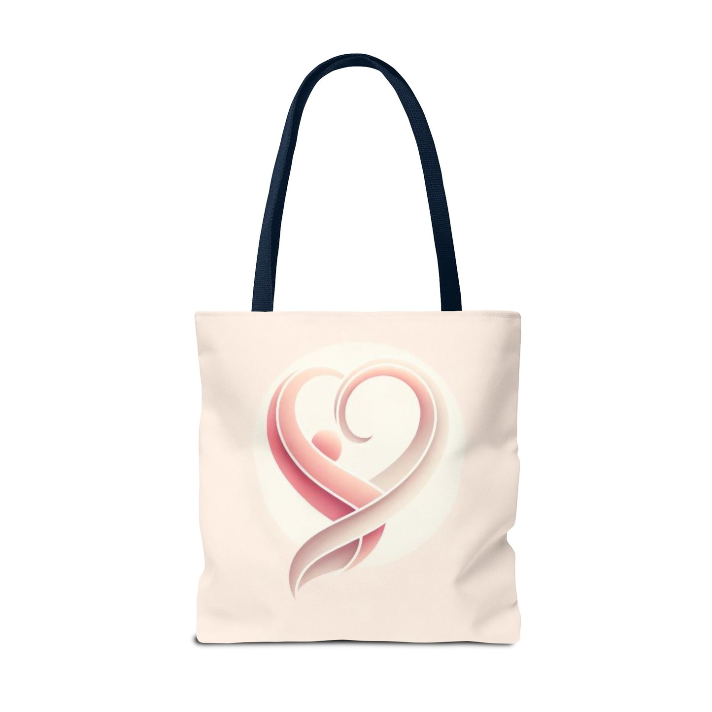 Tote Bag with Heart Design (AOP)